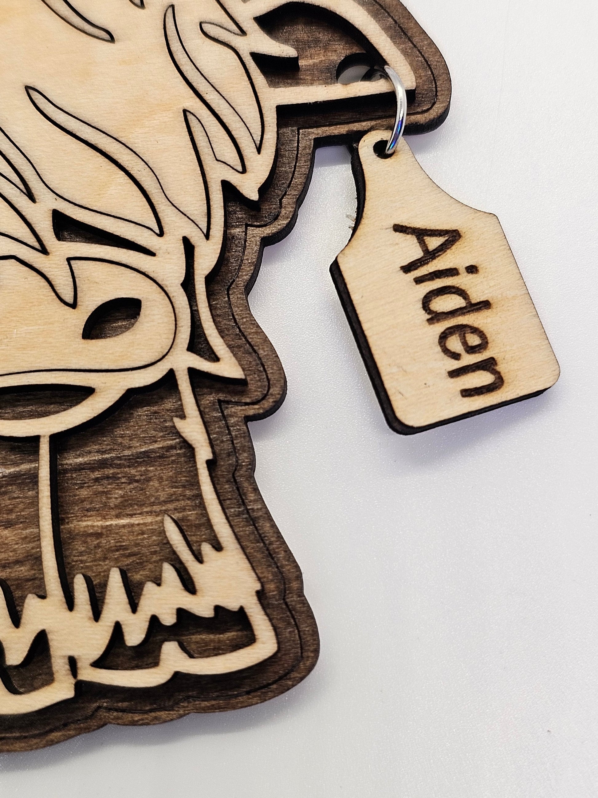 Personalized Highland Cow Wooden Ornament: Farmhouse Christmas Decor