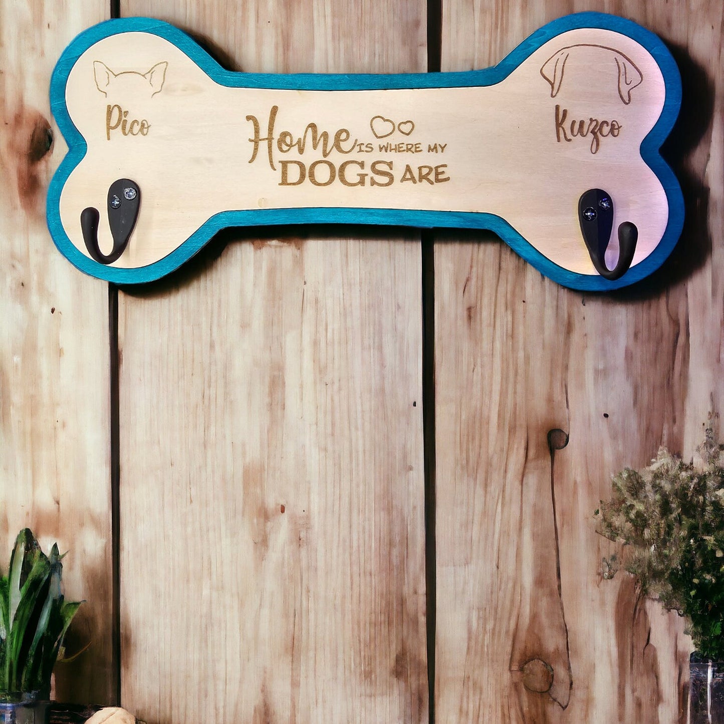 Fetchingly Yours: Personalized Leash Holder for Dogs, Gift for Dogs, Entry way Mudroom Hook, Dog Sign
