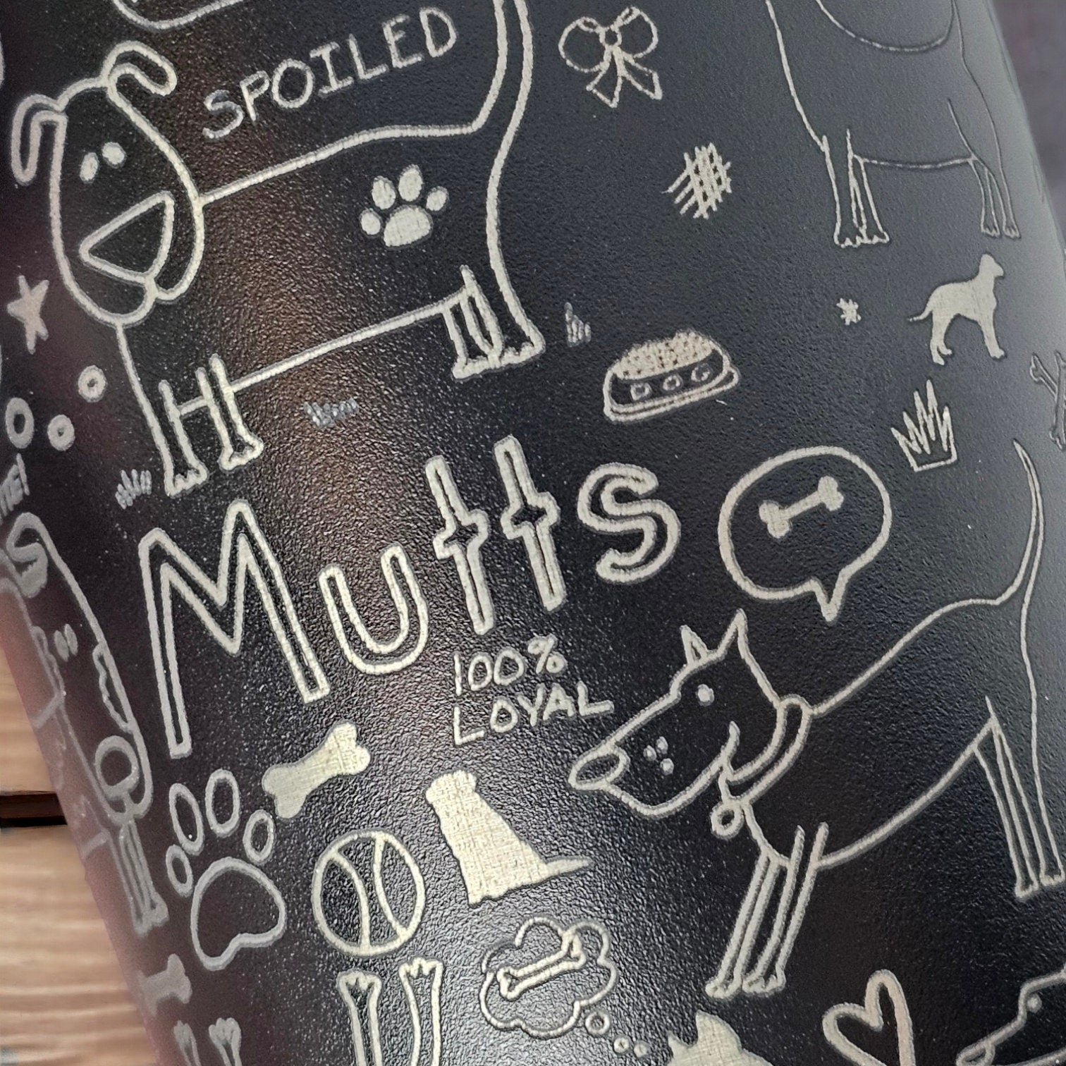 Engraved 20 oz tumbler, celebrating rescued paws and wagging trails, gift for her, gift for dog lover, dog hair don't care