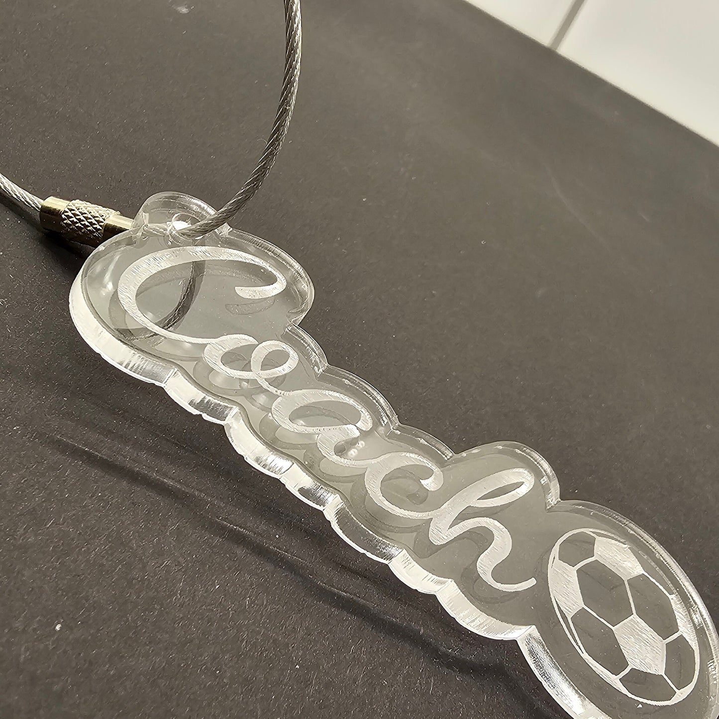 Personalized Soccer Keychain, Custom Sports Keyring, Team Spirit Accessories, Soccer Player Gift, Custom Name bag tag