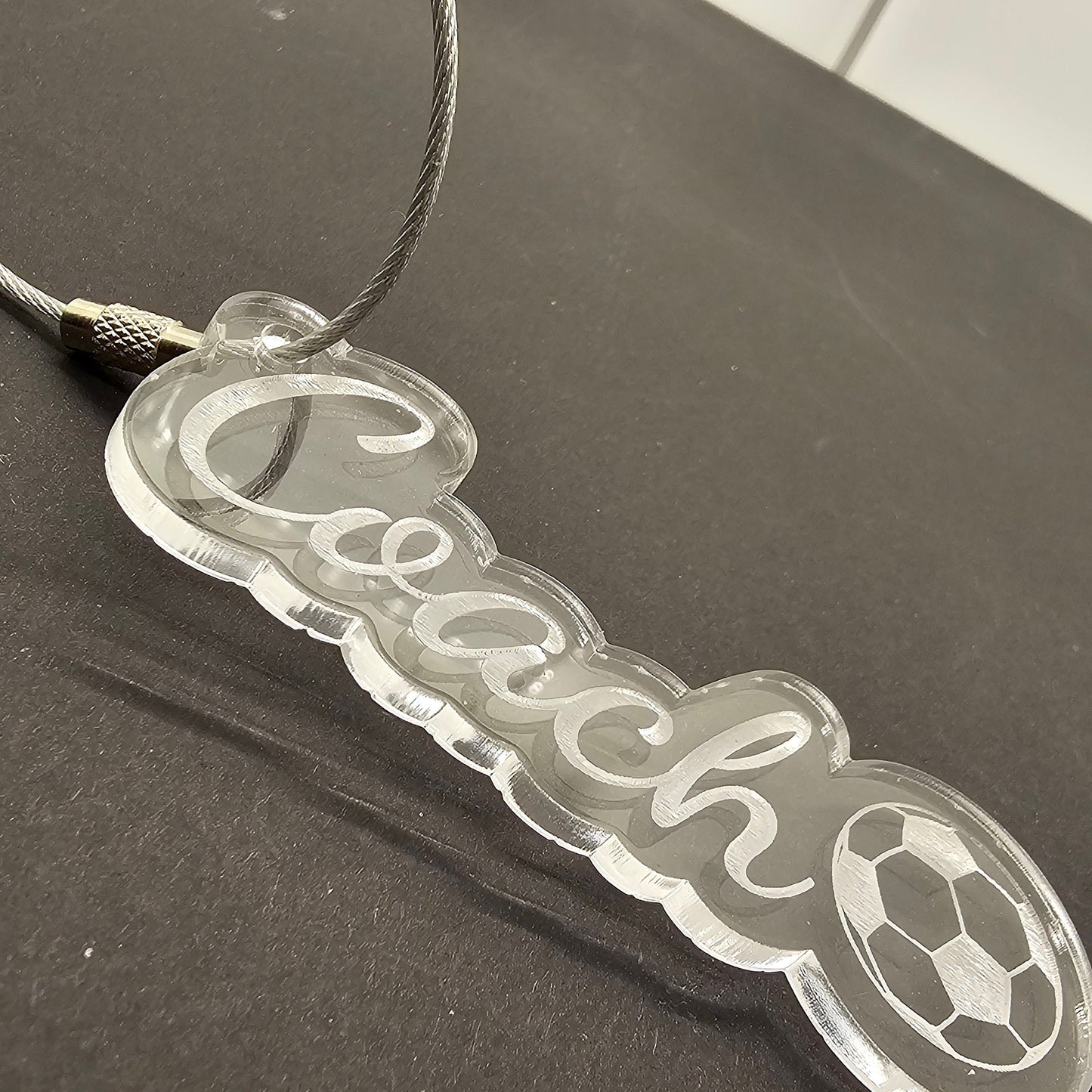 Personalized Soccer Keychain, Custom Sports Keyring, Team Spirit Accessories, Soccer Player Gift, Custom Name bag tag