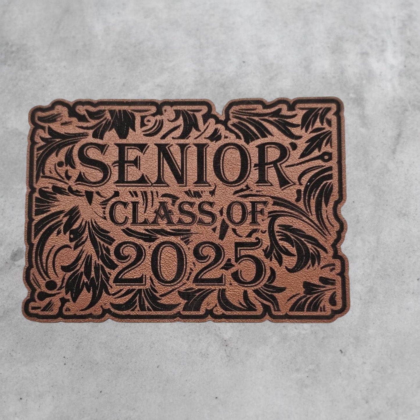 Custom High School Senior Hats with Leatherette Patches - Choose Your Hat and Patch Color, Class of 2025, Senior Year Gift, Grad Keepsake