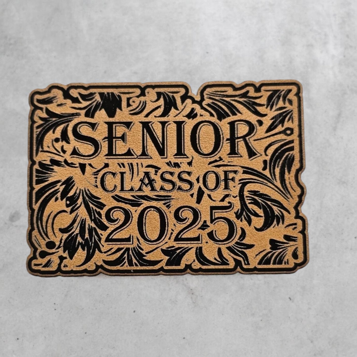 Custom High School Senior Hats with Leatherette Patches - Choose Your Hat and Patch Color, Class of 2025, Senior Year Gift, Grad Keepsake
