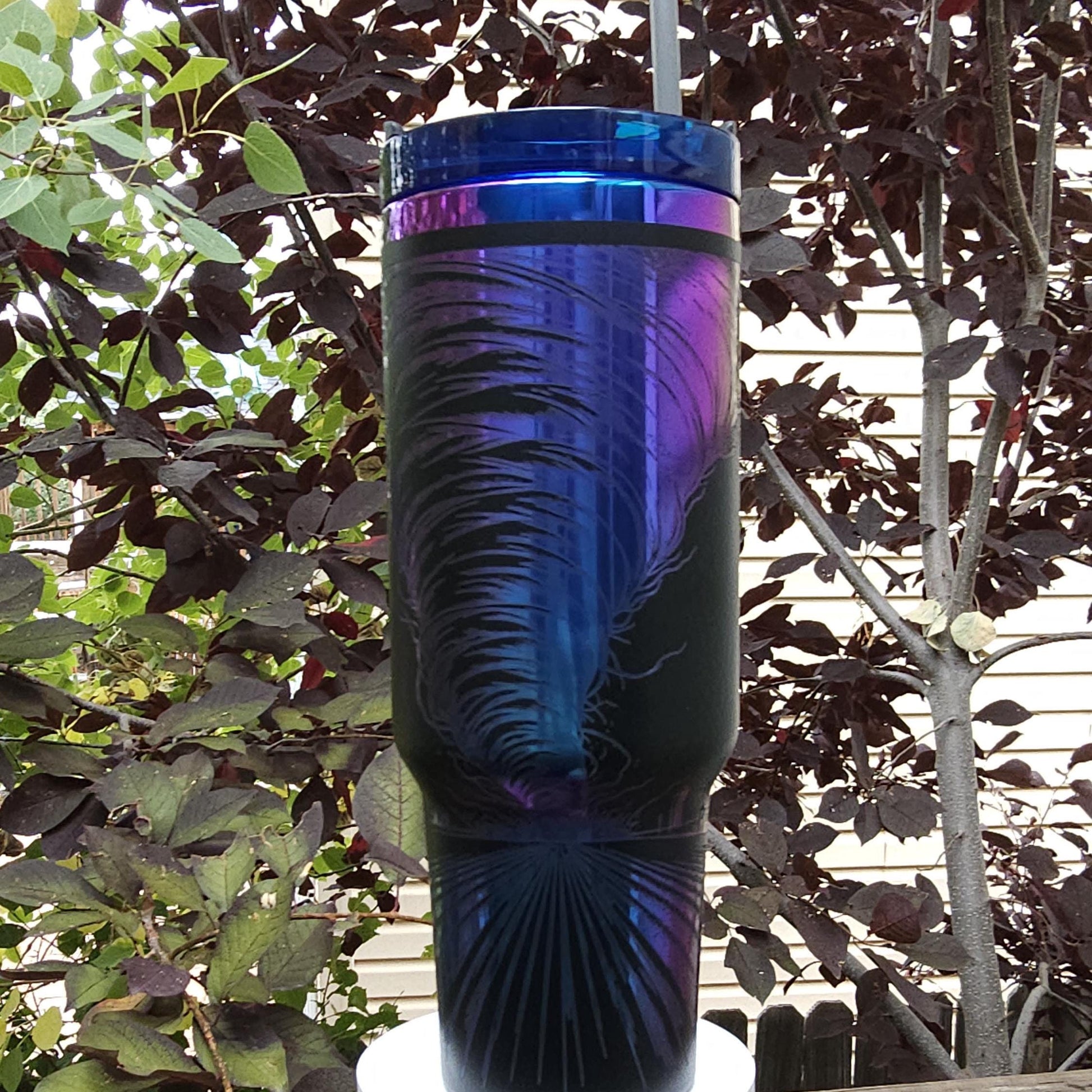Tornado Engraved Tumbler: 40 oz Stainless Steel Water Bottle