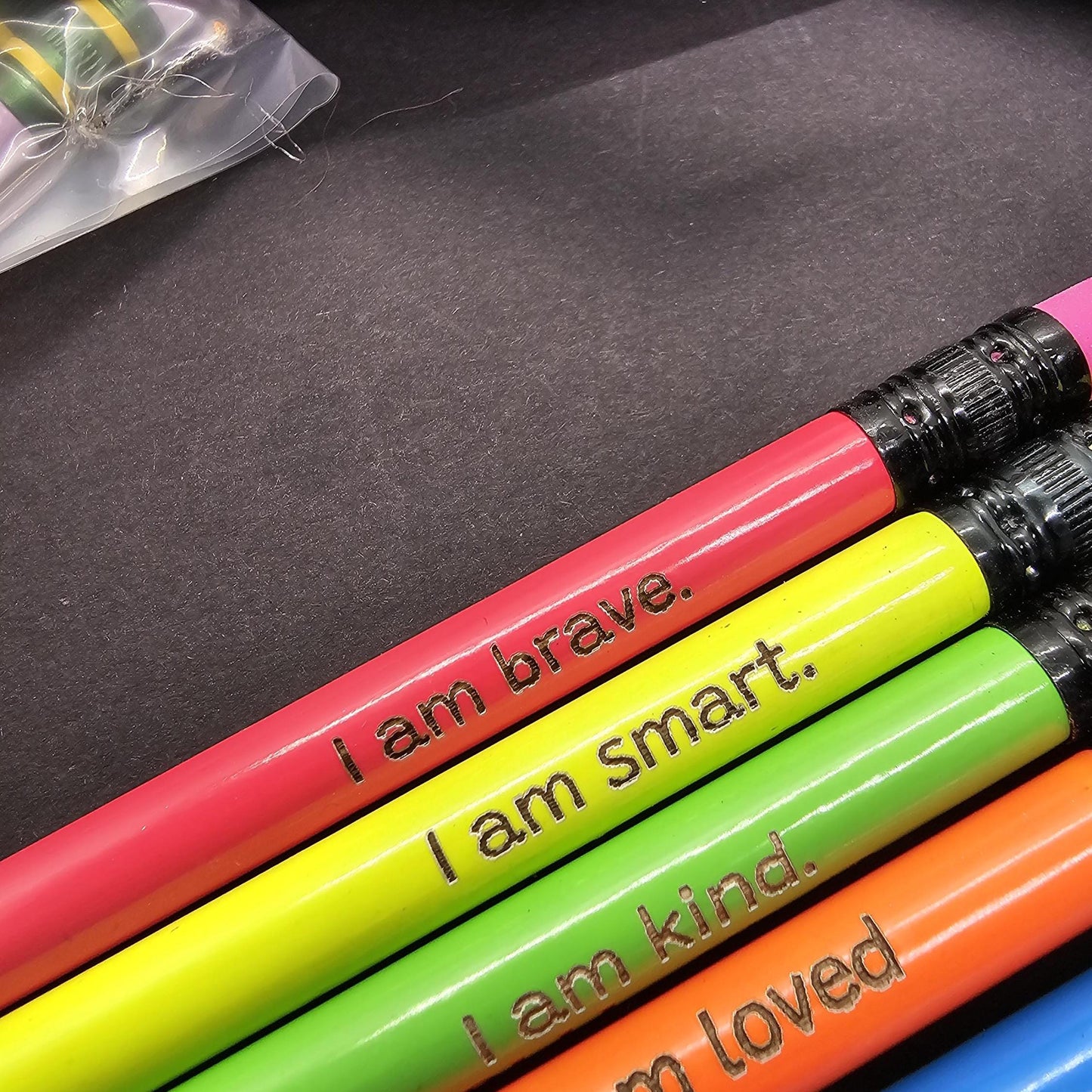 Engraved Affirmation Pencils | Yellow & Pastel Motivational Ticonderoga Pencils | Positive Quotes | Inspirational Gifts | School Supplies