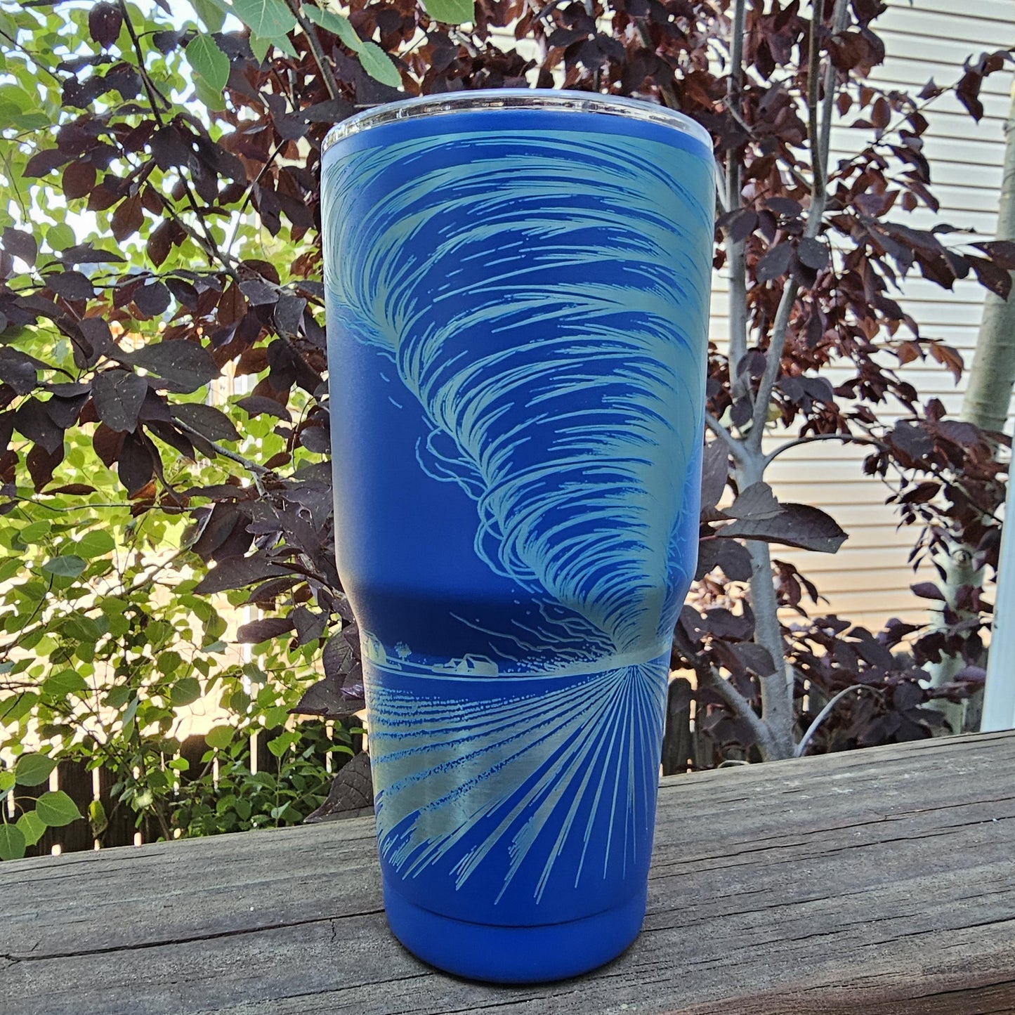 Weather Enthusiast Tumbler - Tornado Engraved Cup for Storm Chasers, 32, 30 or 16 ounce Stainless Steel Hydro Water Bottle
