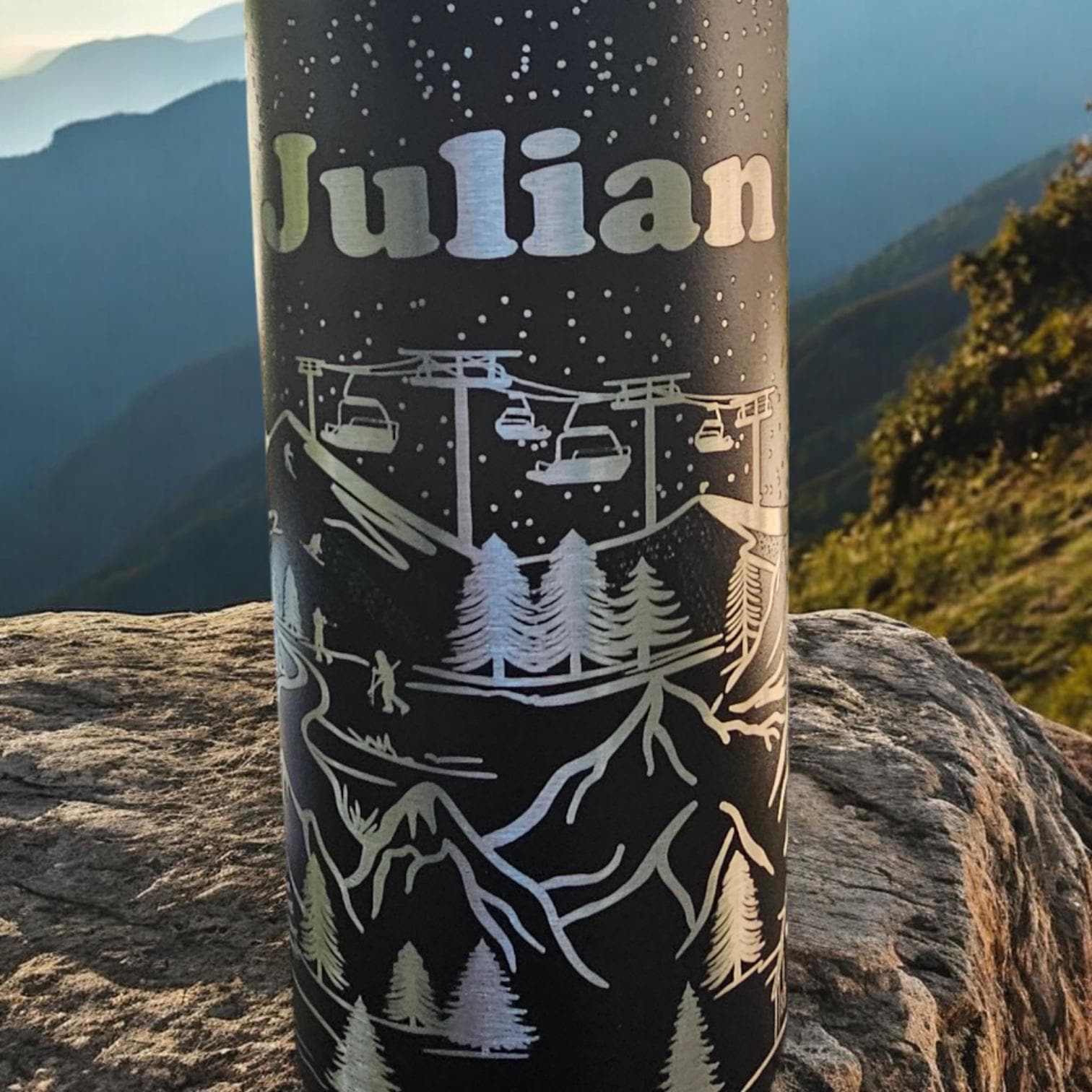 Engraved Ski Lodge Owala Bottle, freesip or Sway Options Available