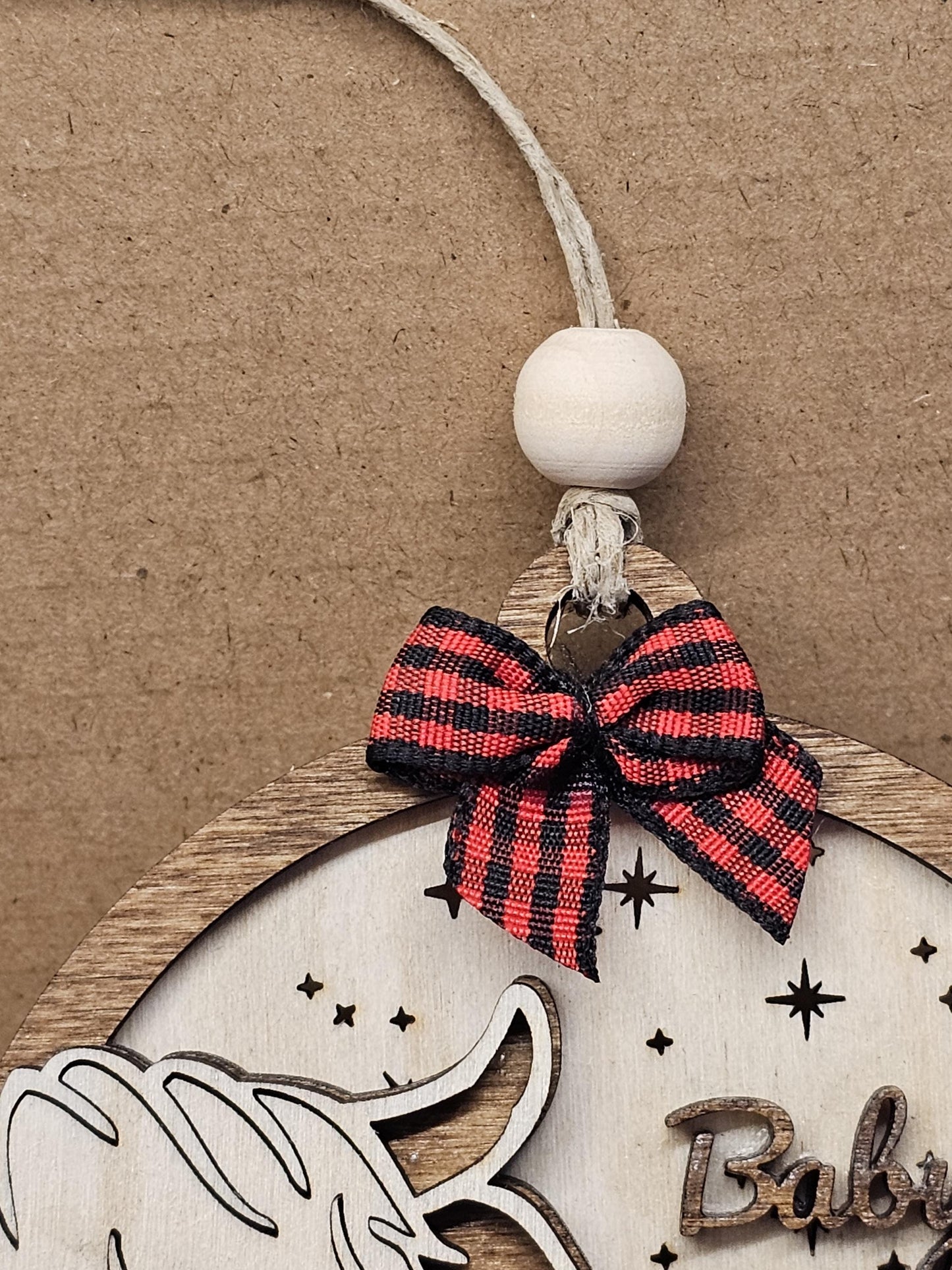 Baby's First Christmas Highland Cow, Cute Cow Ornament, Personalized Baby Gift, Holiday Decor