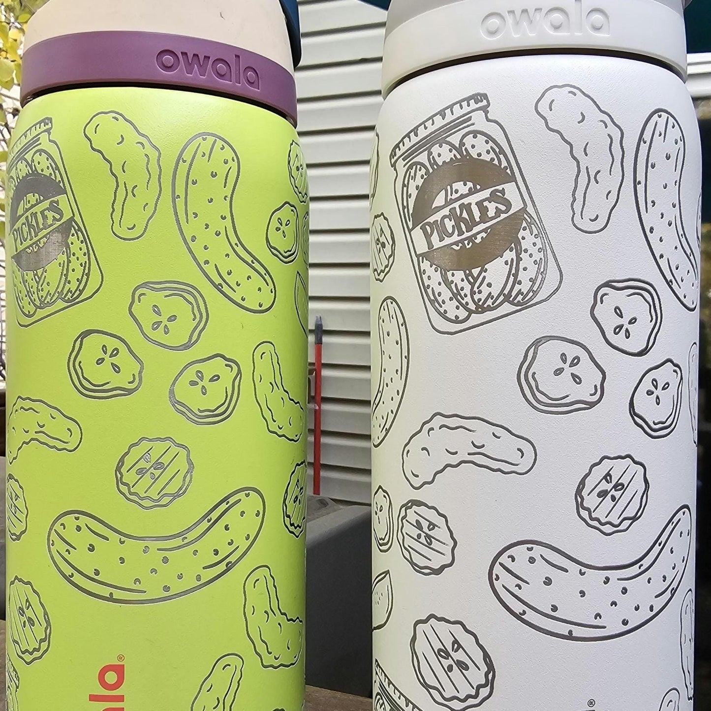 Pickle Engraved Owala 20, 24 and 32 oz Bottle | Pickle Lover Gift | Elegant & Personalized Drinkware