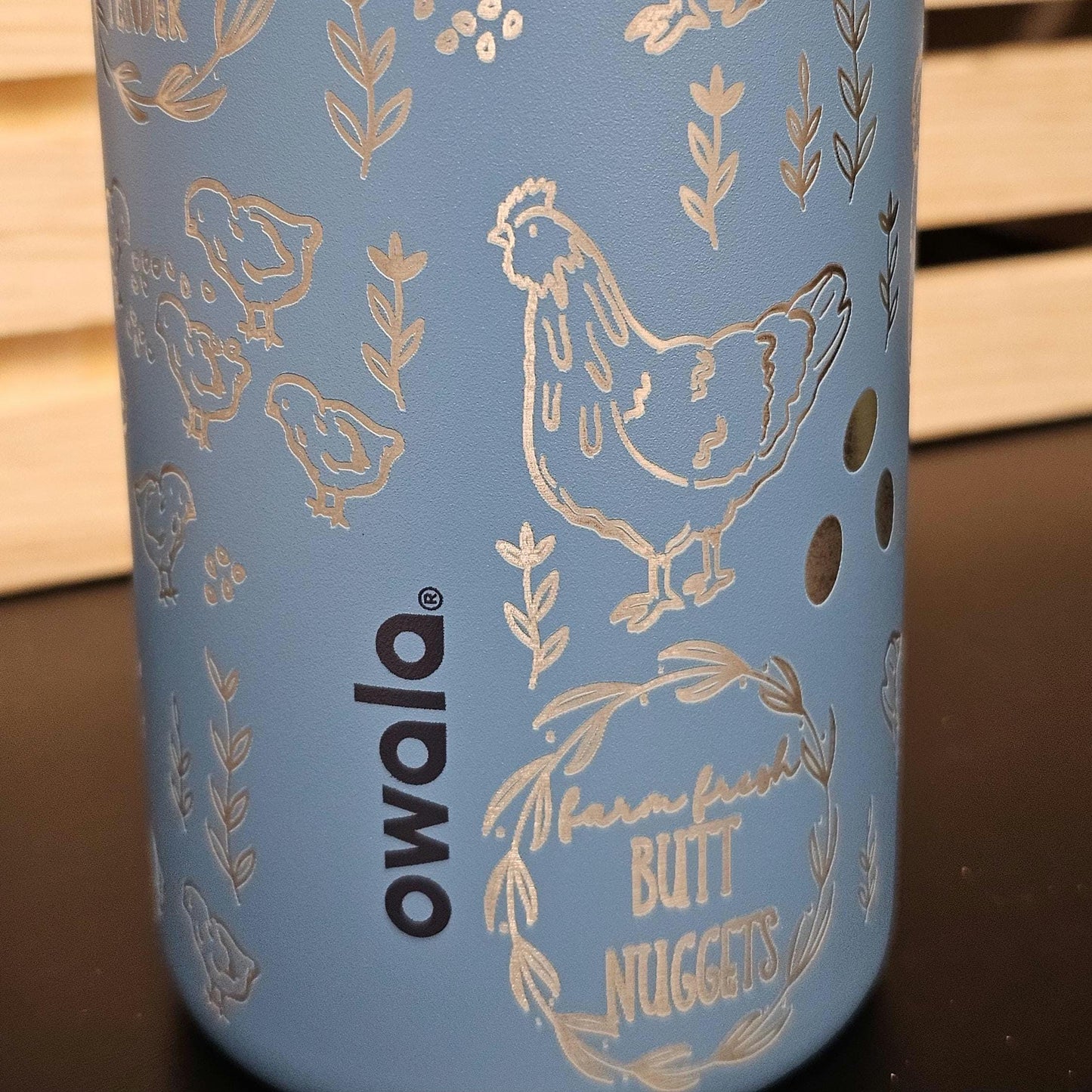 Chicken engraved Owala 20, 24 and 32 oz Bottle | chicken Design | egg dealer, chicken tenders, baby chick's