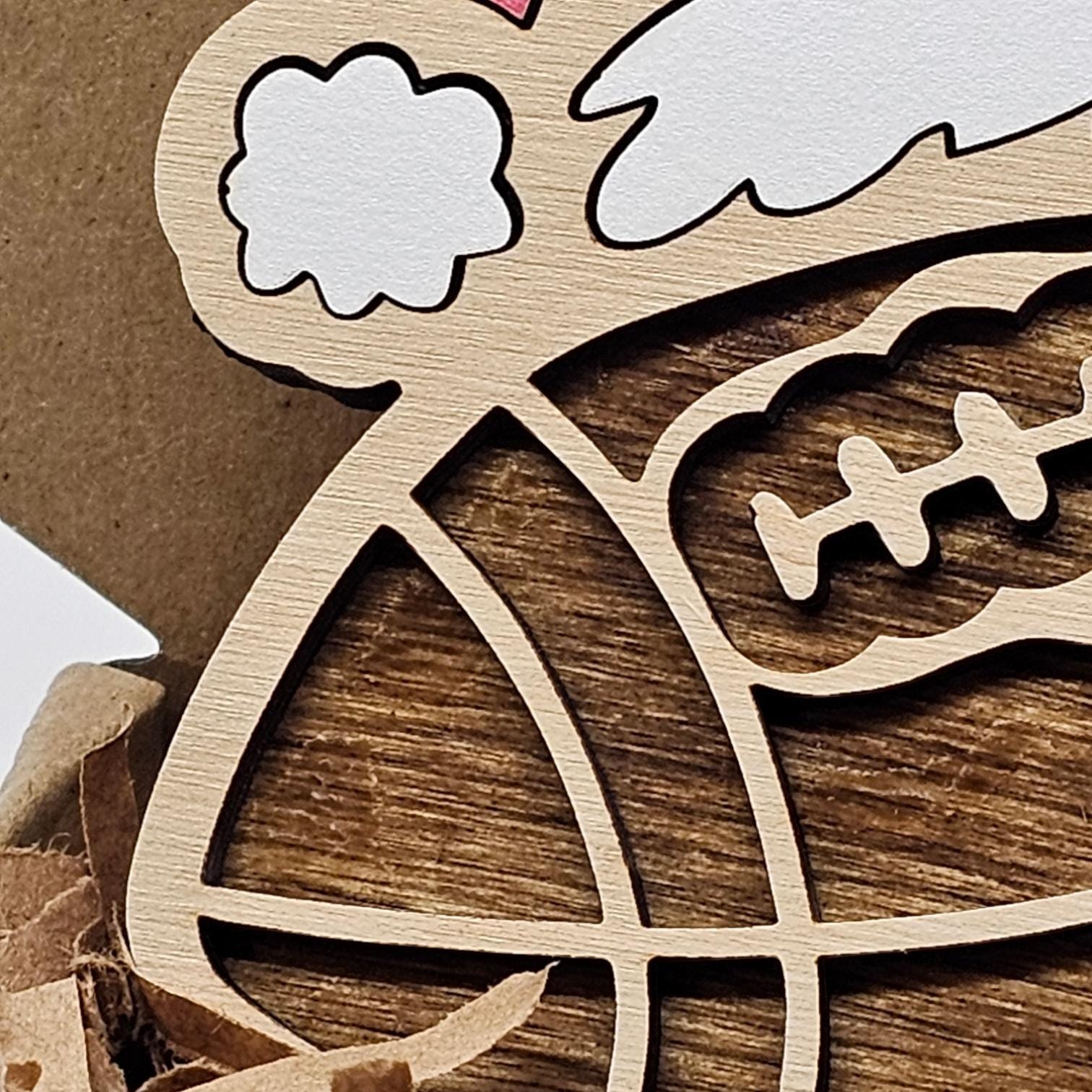 Personalized Santa Hat Football Ornament: Custom Christmas Decoration