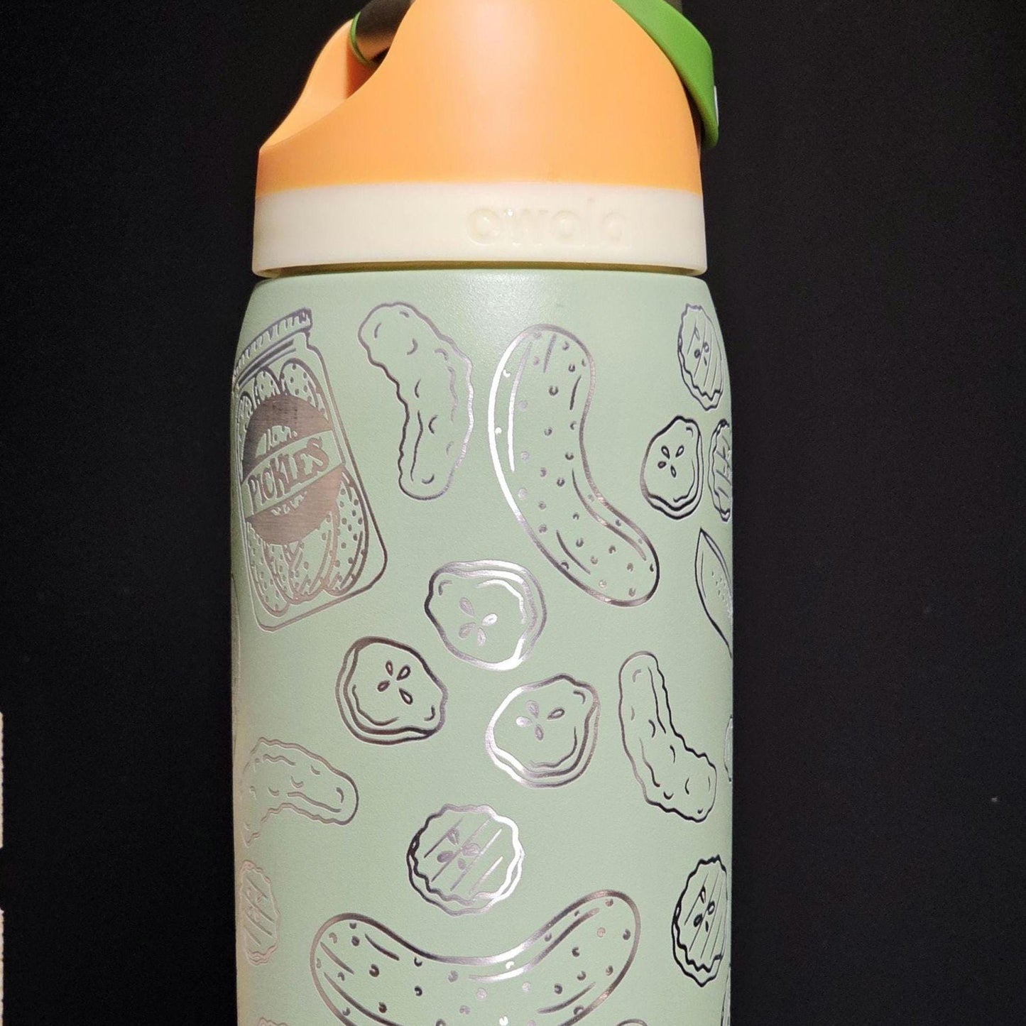 Pickle Engraved Owala 20, 24 and 32 oz Bottle | Pickle Lover Gift | Elegant & Personalized Drinkware