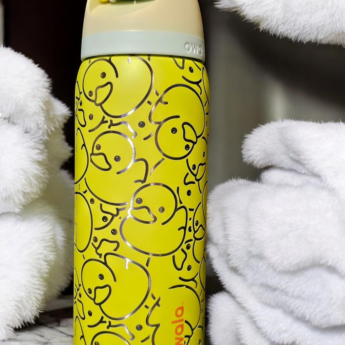 Rubber Ducky Design Owala Water Bottle - 24 and 32 oz | Insulated, Leak-Proof, and Stylish Hydration Companion & Personalized Drinkware