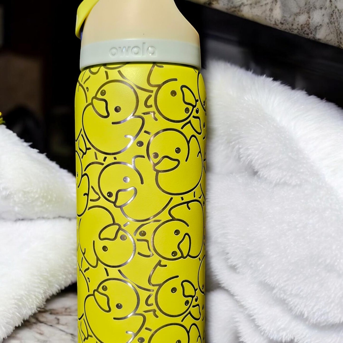 Rubber Ducky Design Owala Water Bottle - 24 and 32 oz | Insulated, Leak-Proof, and Stylish Hydration Companion & Personalized Drinkware