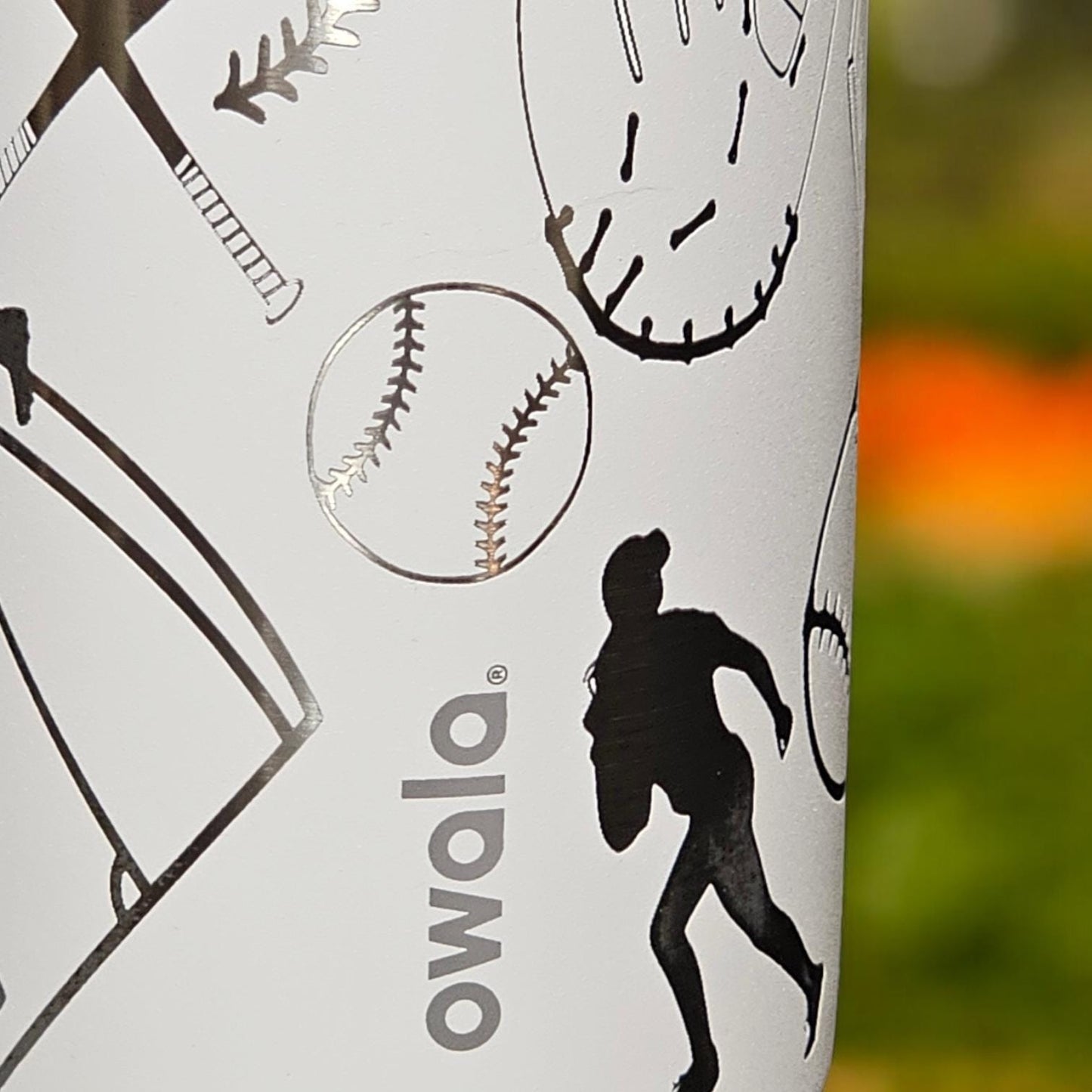 Owala Softball Theme Drink Bottle, 32, 24 and 16 ounce BPA-Free Bottle, Flip Cap, leak proof Water Bottle, Sports Enthusiast Gift