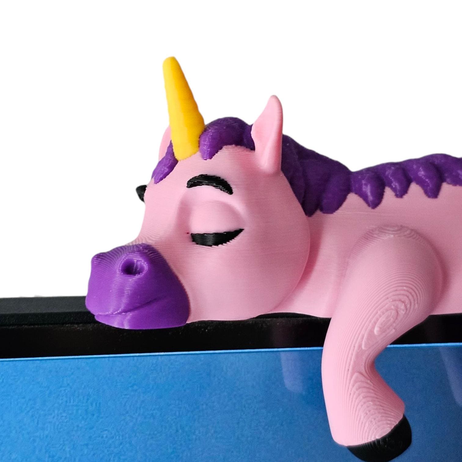 3D Printed Sleeping Unicorn Shelf Sitter: Whimsical Office Decor