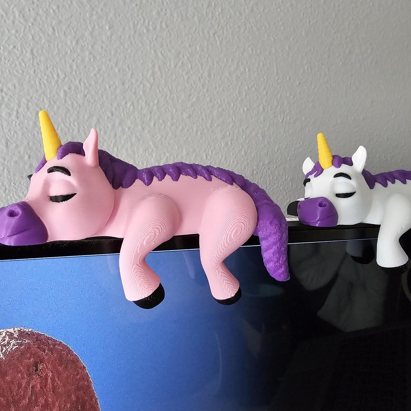 3D Printed Sleeping Unicorn Shelf Sitter: Whimsical Office Decor