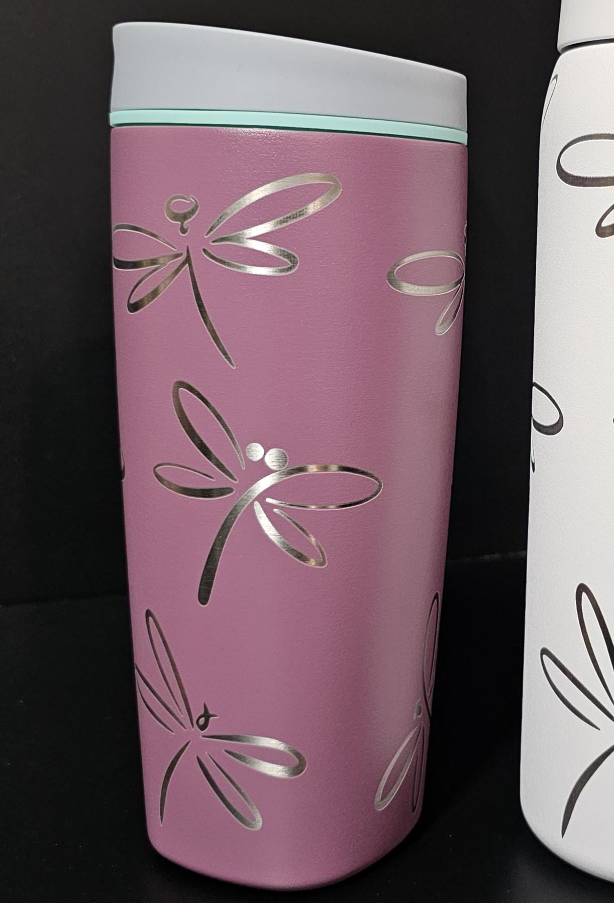Dragonfly Engraved Owala 20, 24 and 32 oz Bottle | Dragonfly Design | Elegant & Personalized Drinkware