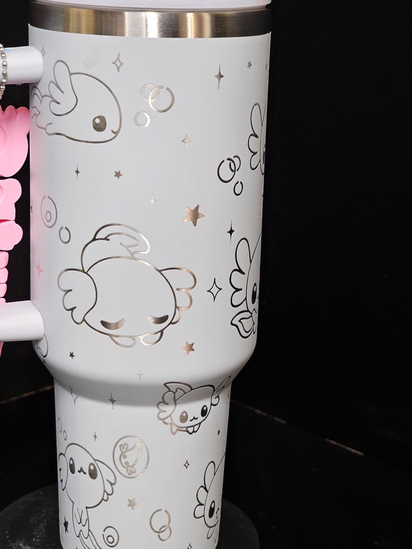 Axolotl 40 oz Stanley Bottle | Custom Engraved Owala free sip and Smooth sip bottles