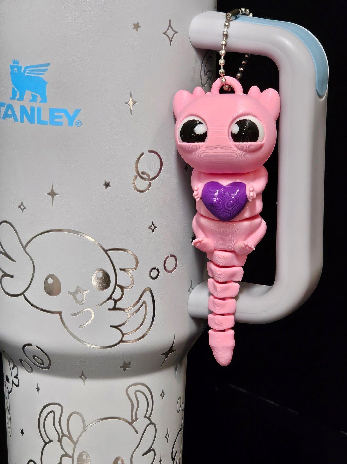 Axolotl 40 oz Stanley Bottle | Custom Engraved Owala free sip and Smooth sip bottles