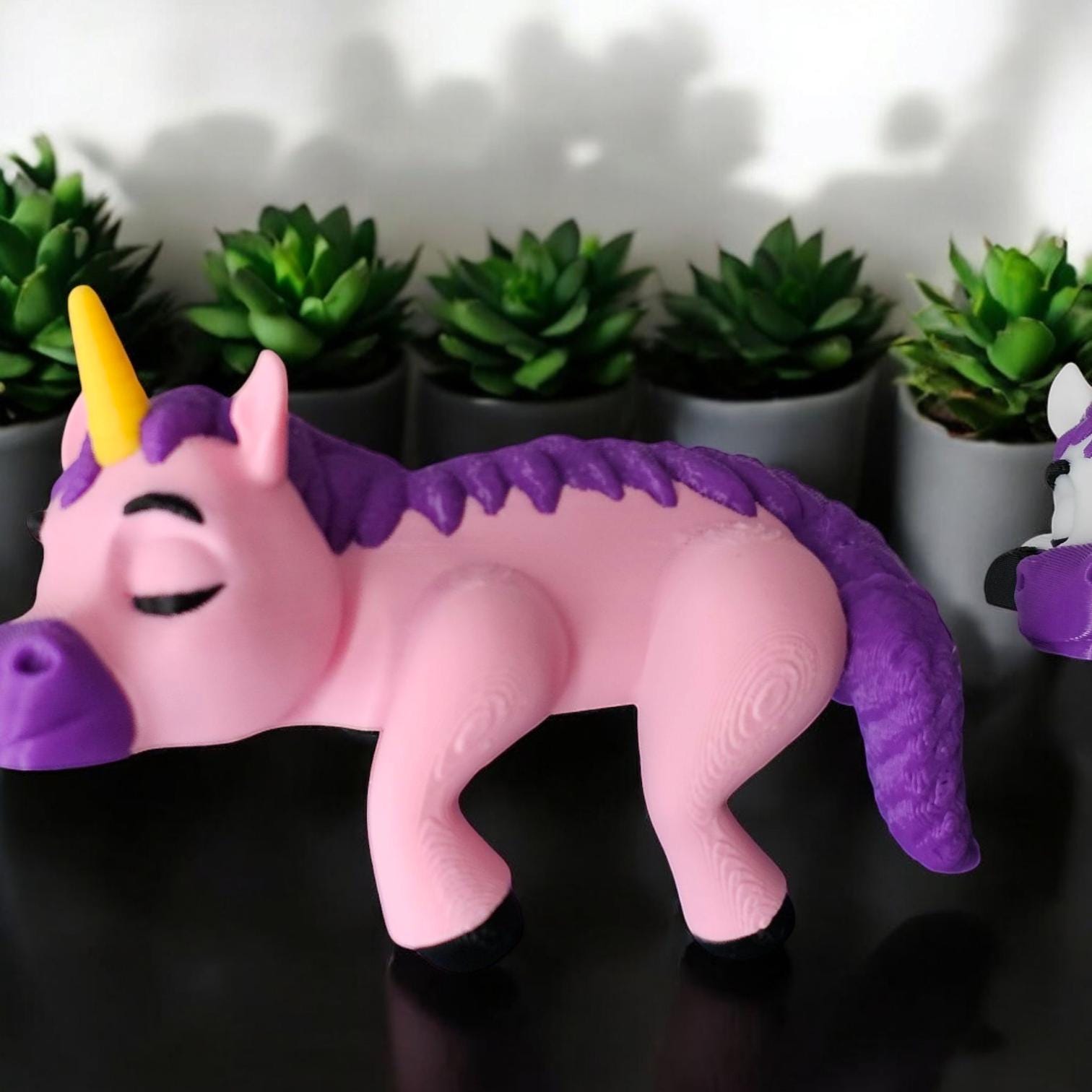 3D Printed Sleeping Unicorn Shelf Sitter: Whimsical Office Decor