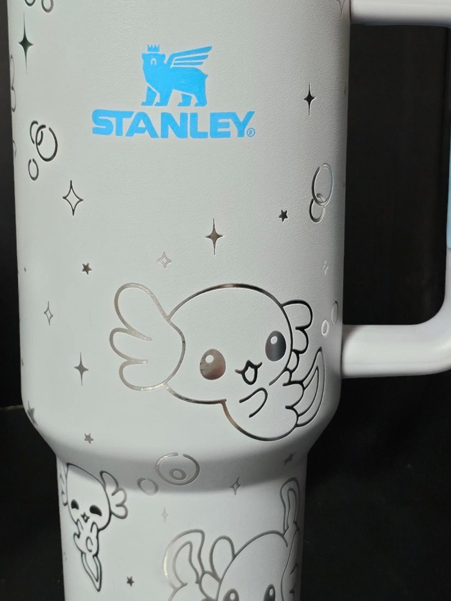 Axolotl 40 oz Stanley Bottle | Custom Engraved Owala free sip and Smooth sip bottles