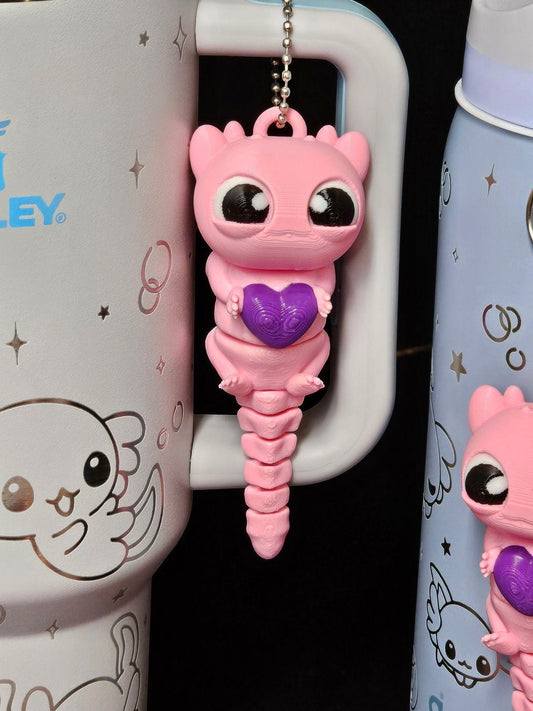Axolotl Keychain – Cute and Durable | Two Sizes and Chain Options, 3D printed