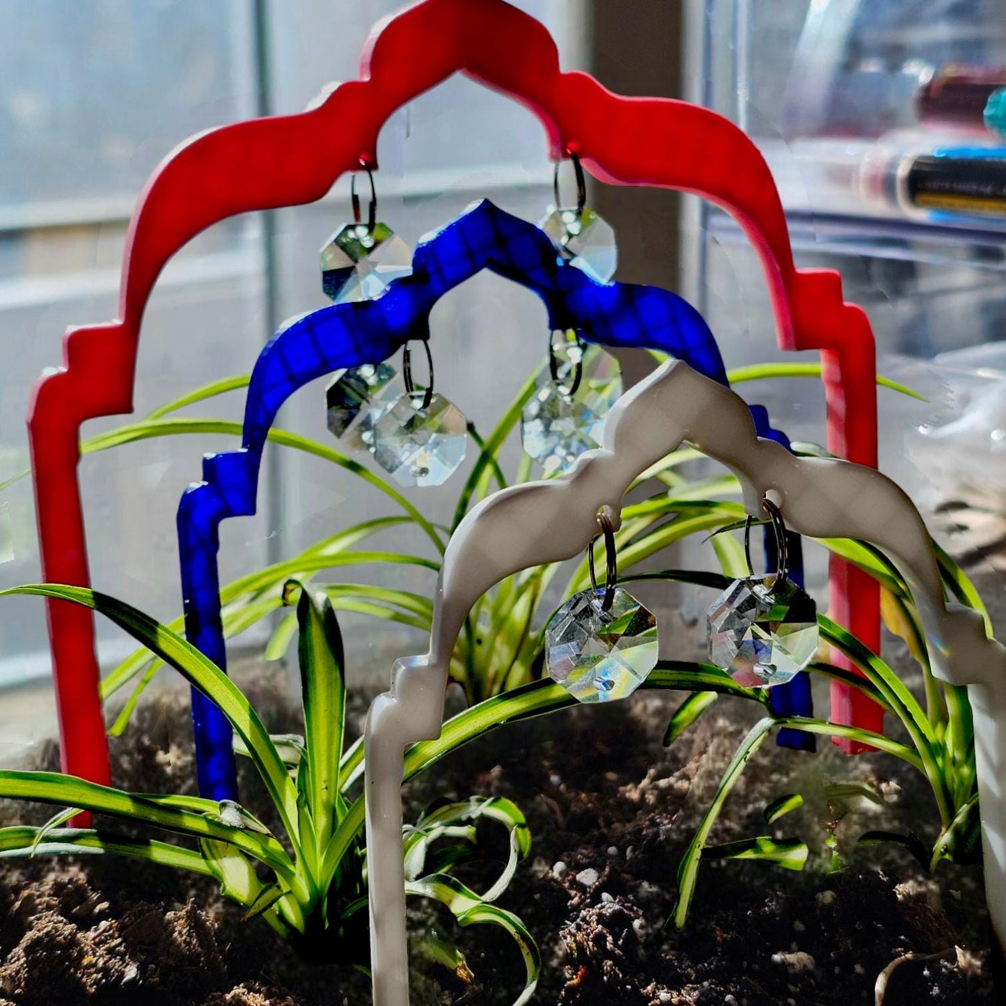 Arch Plant Trellis Suncatcher: 3D Printed Indoor Garden Decor
