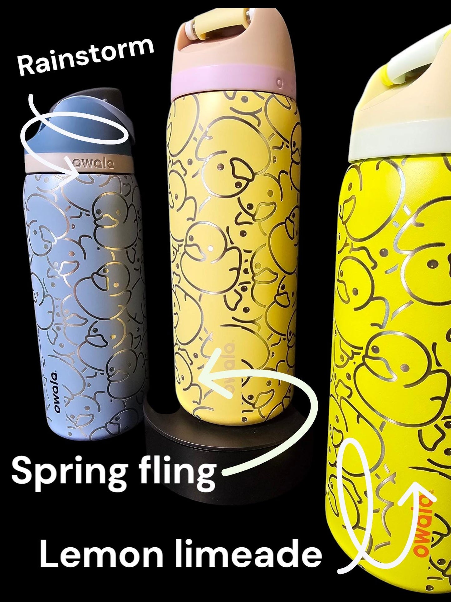 Rubber Ducky Design Owala Water Bottle - 24 and 32 oz | Insulated, Leak-Proof, and Stylish Hydration Companion & Personalized Drinkware
