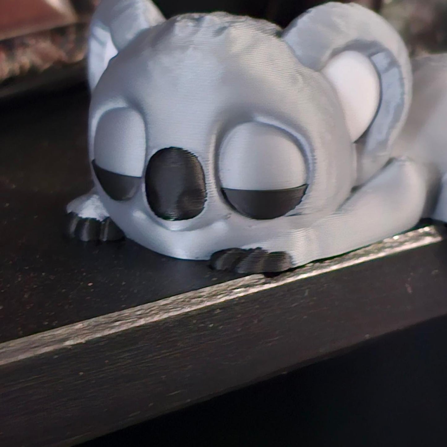 Sleeping Koala for bookshelf or monitor, Unique Koala Lover Present, 3D Printed, Shelf Decor office Decor