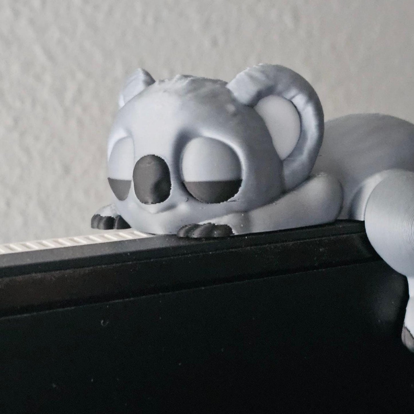 Sleeping Koala for bookshelf or monitor, Unique Koala Lover Present, 3D Printed, Shelf Decor office Decor