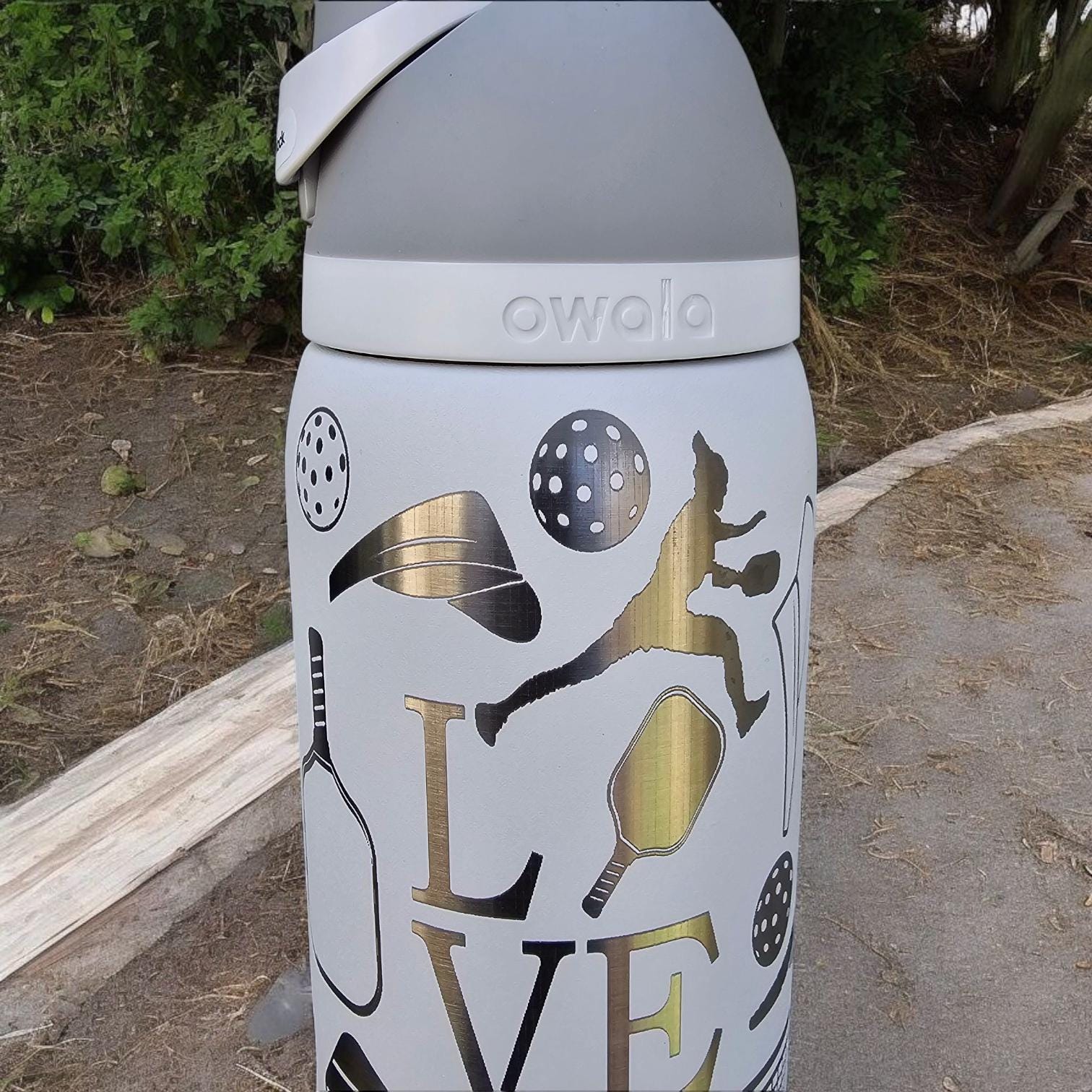 Pickleball Engraved Owala Water Bottle: Free sip or Sway options Available
