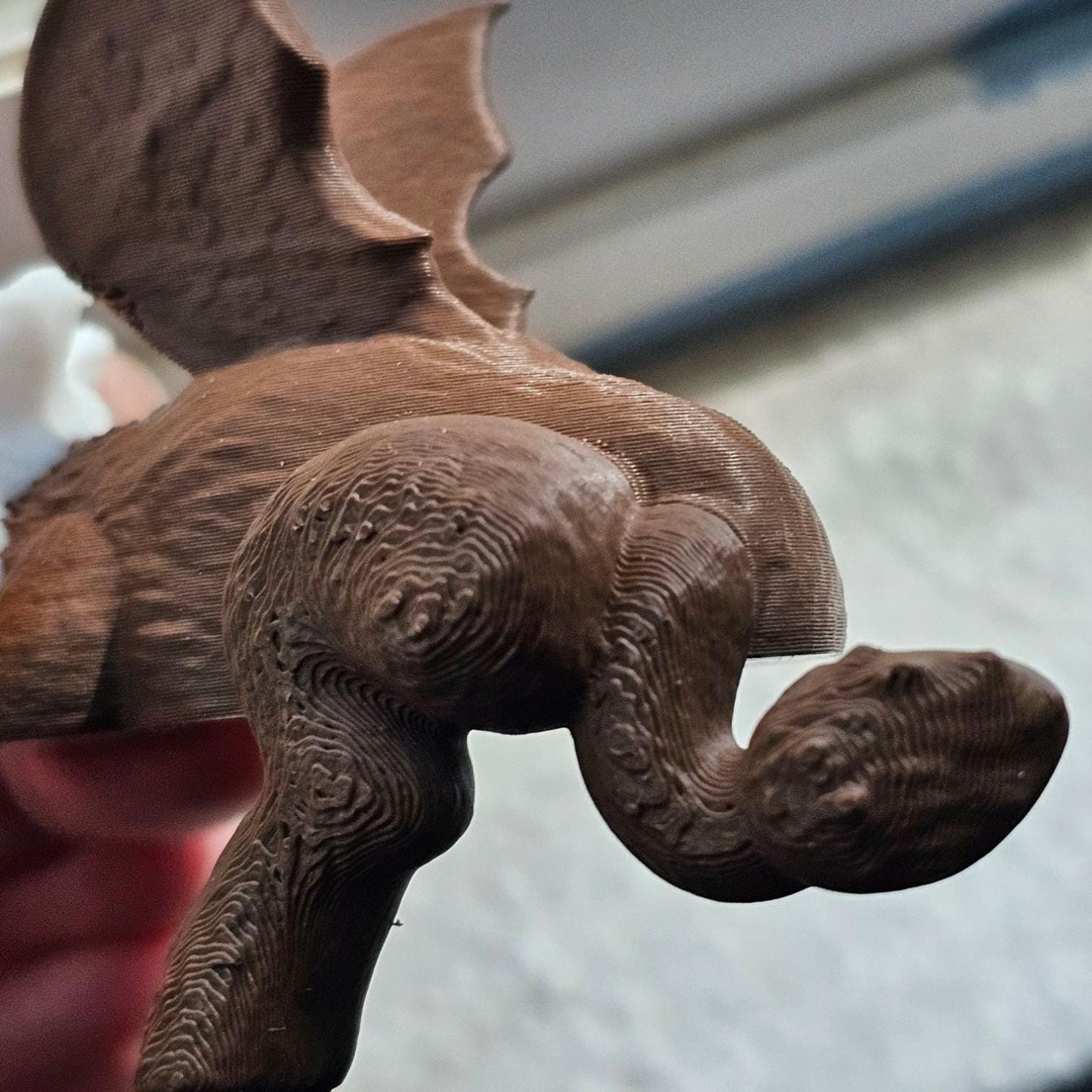 Sleeping Griffin for bookshelf or monitor, Unique Griffin Present, 3D Printed, Shelf Decor office Decor