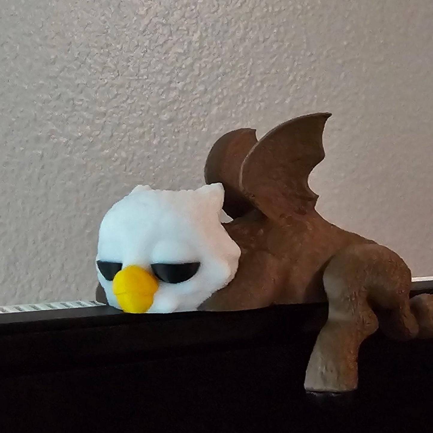 3D Printed Sleeping Griffin Shelf Sitter: Whimsical Office Decor