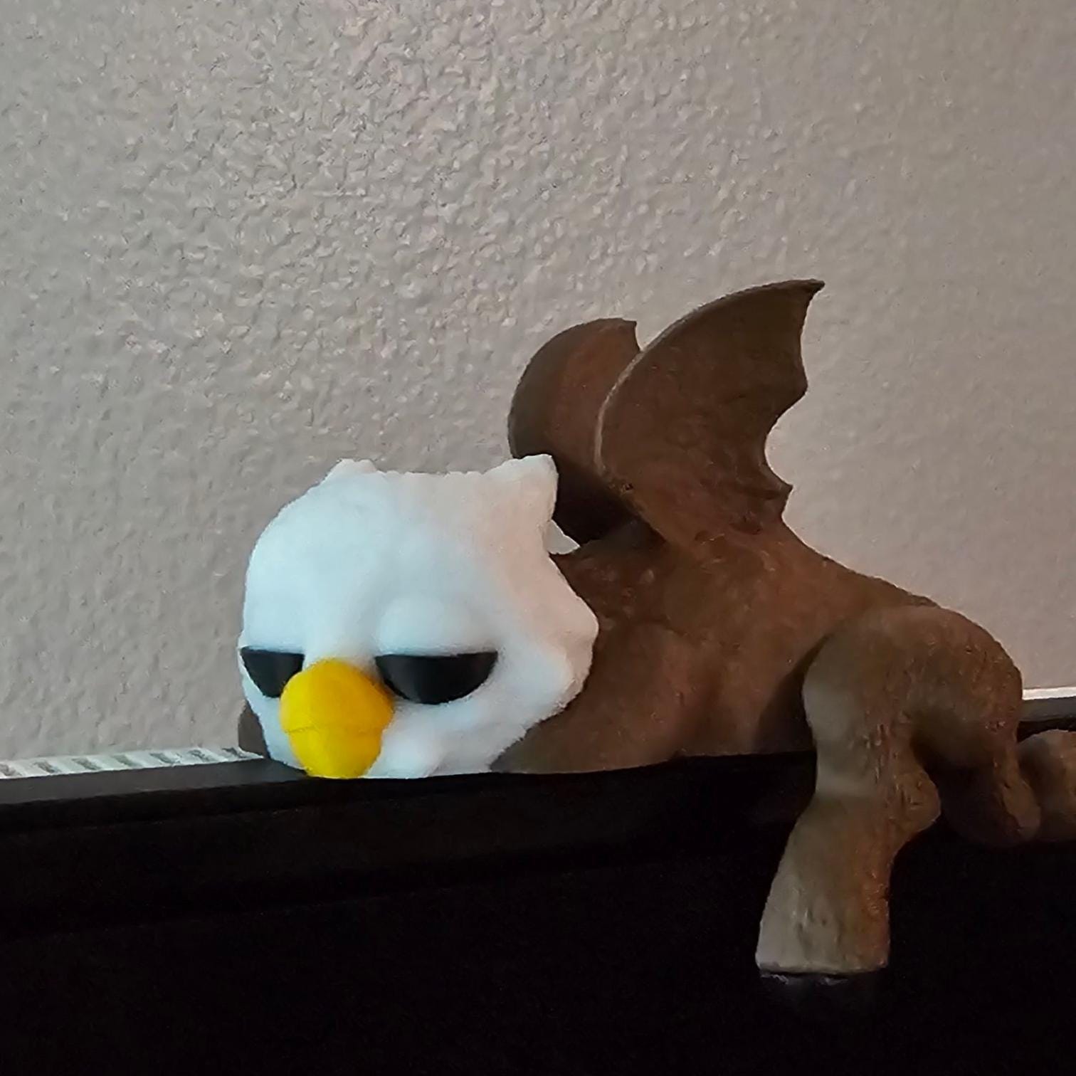 3D Printed Sleeping Griffin Shelf Sitter: Whimsical Office Decor