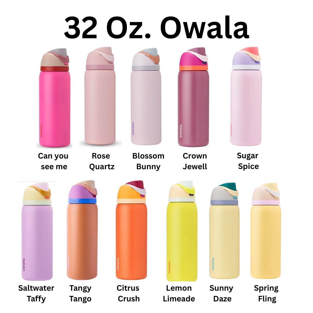 Custom Owala 32 oz Free Sip, Personalized Engraving, Bride and Groom Gifts, Hydration Gift, Unique Gift, Water Bottle