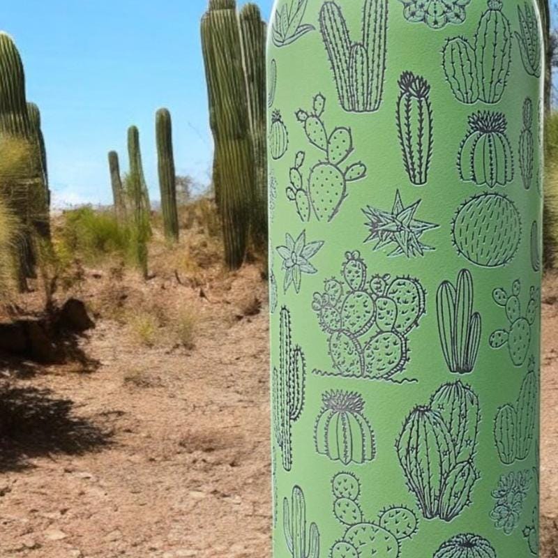 Succulent Owala 32 oz Tumbler, Botanical Tumbler, Plant Lover Gift, Succulent Water Bottle, Cactus Drinkware