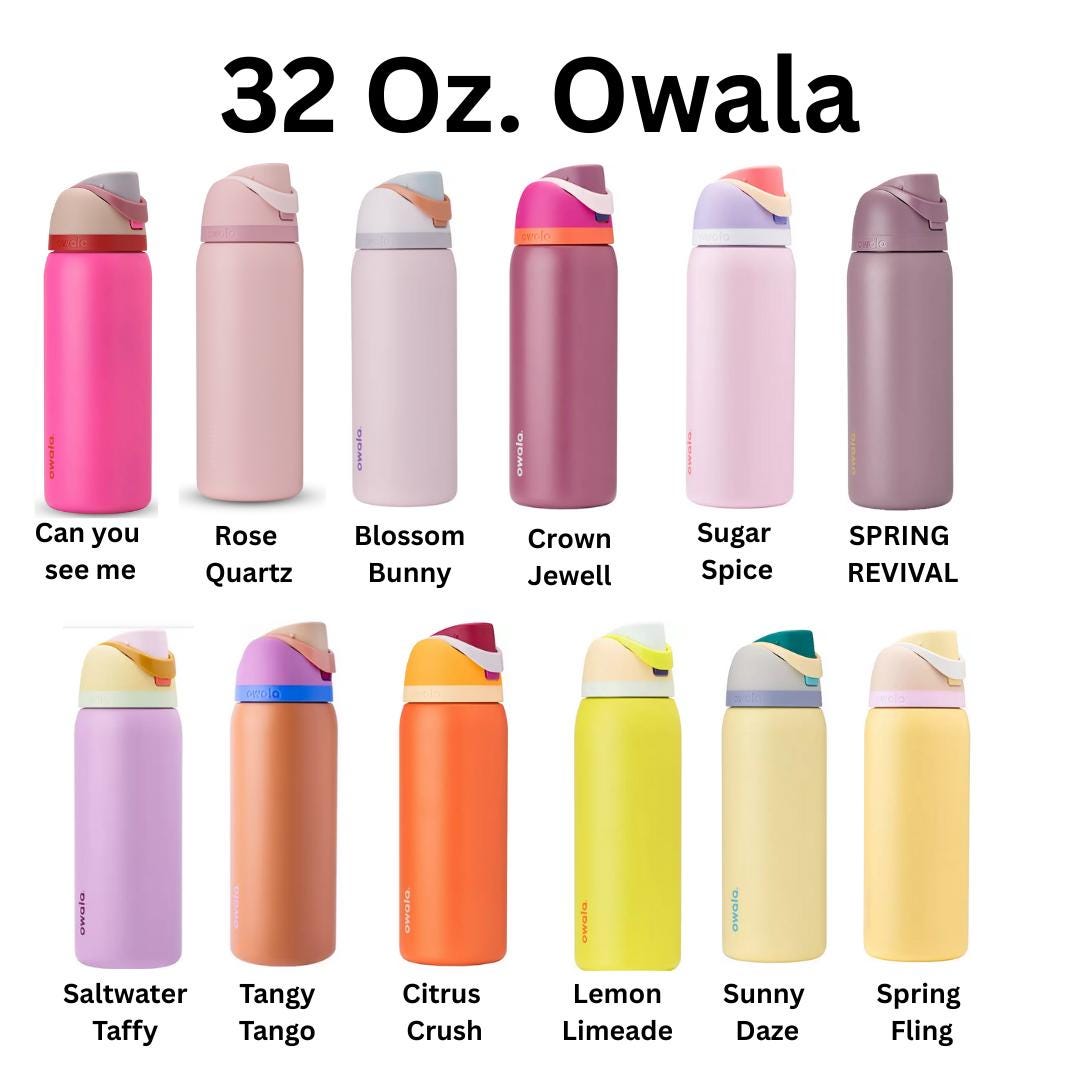 Checkered Owala 20, 24, 30, 32 and 40 oz Bottle | Silver Square Design | Elegant & Personalized Drinkware, Freesip and Sway