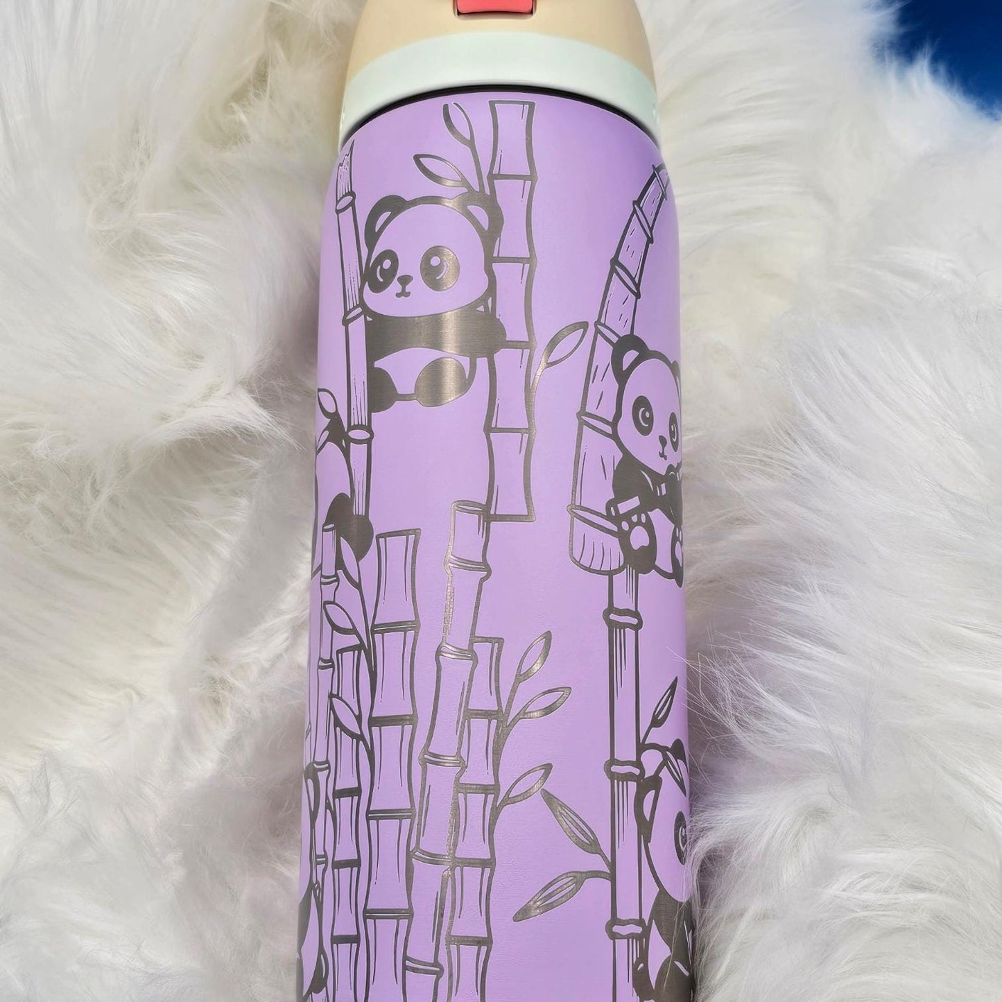Panda Engraved Owala 20, 24 and 32 oz Bottle | Panda Lover Gift | Cute & Personalized Drinkware