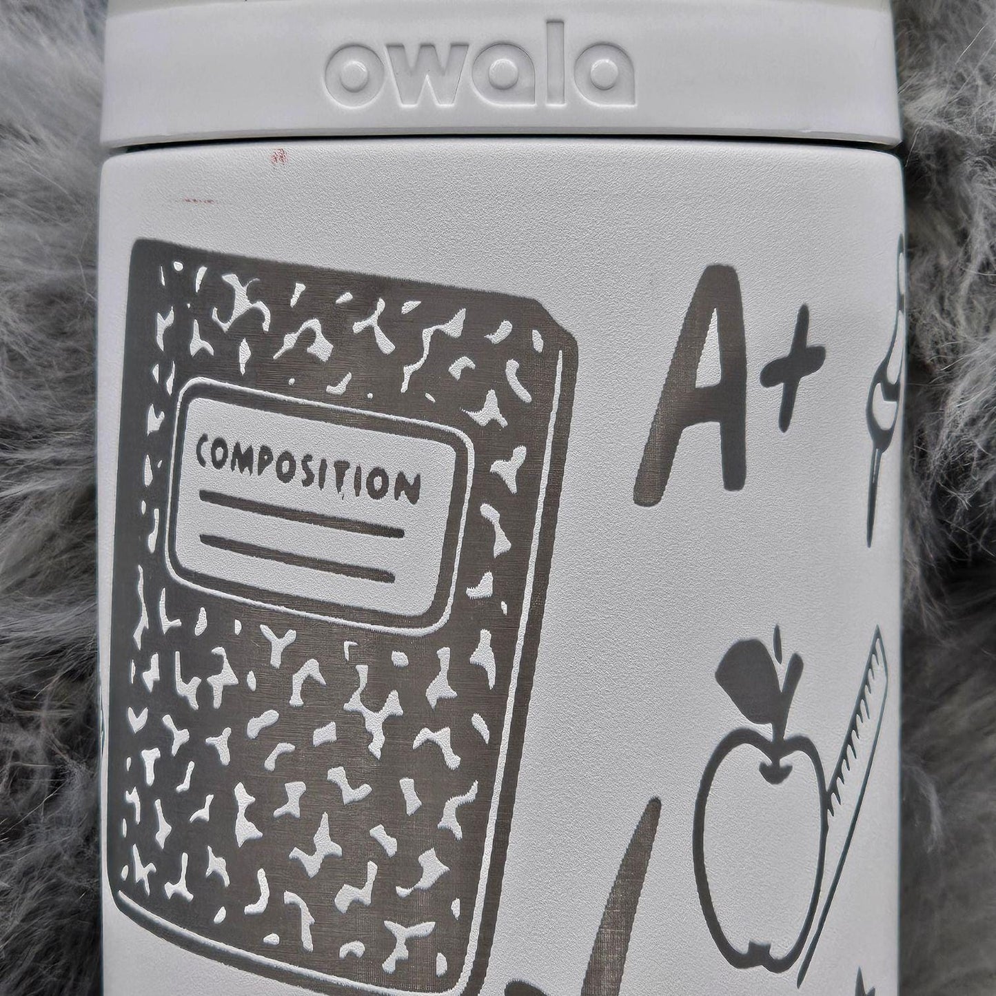 Owala Teacher Theme Drink Bottle, 30, 32, 24 ounce Bottle, Flip Cap, leak proof Water Bottle, Sports Enthusiast Gift, Freesip or Sway