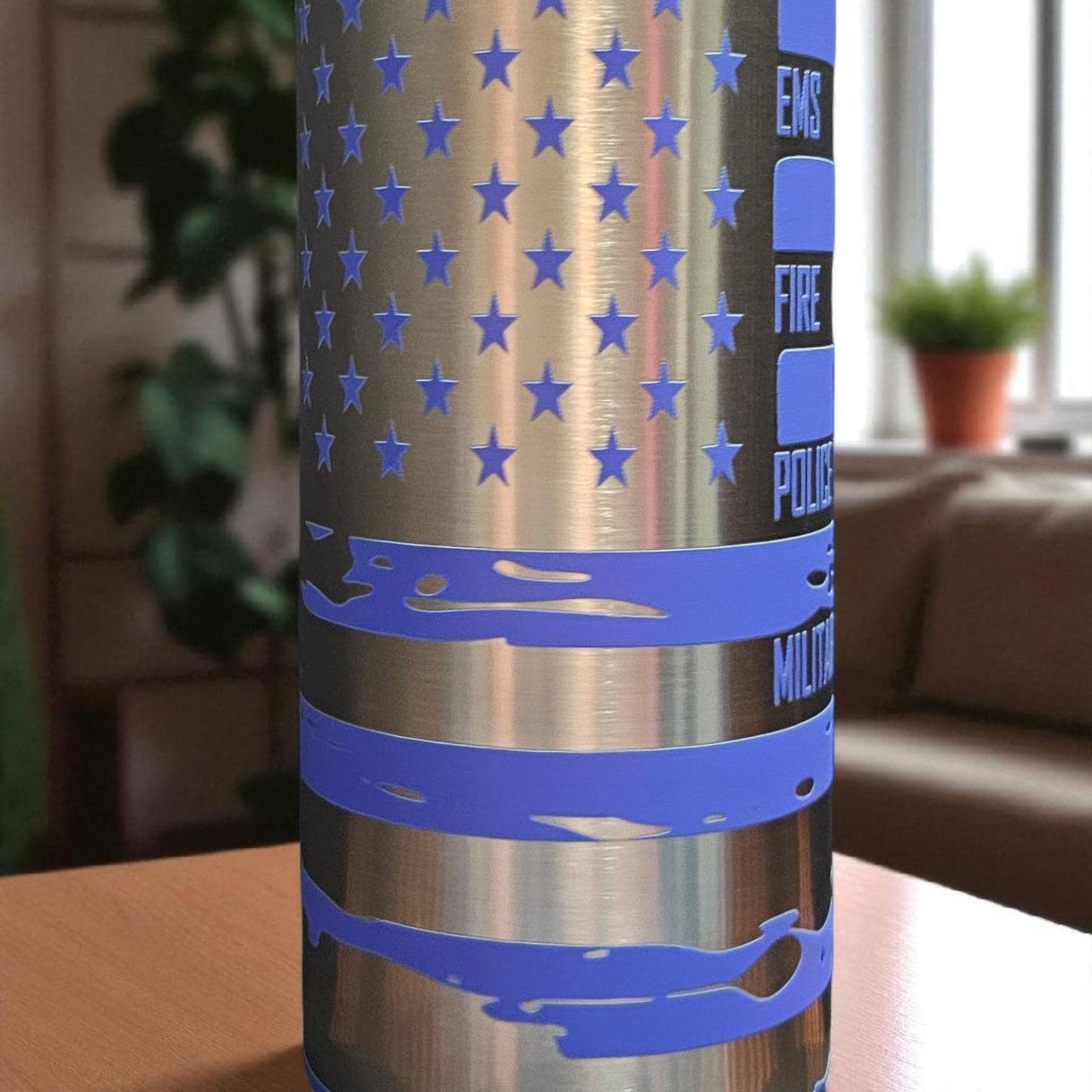 Custom First Responder Owala Water Bottle – Laser Engraved Firefighter, Police, or EMS Design – 20oz, 24oz, or 32oz – Personalized Gift