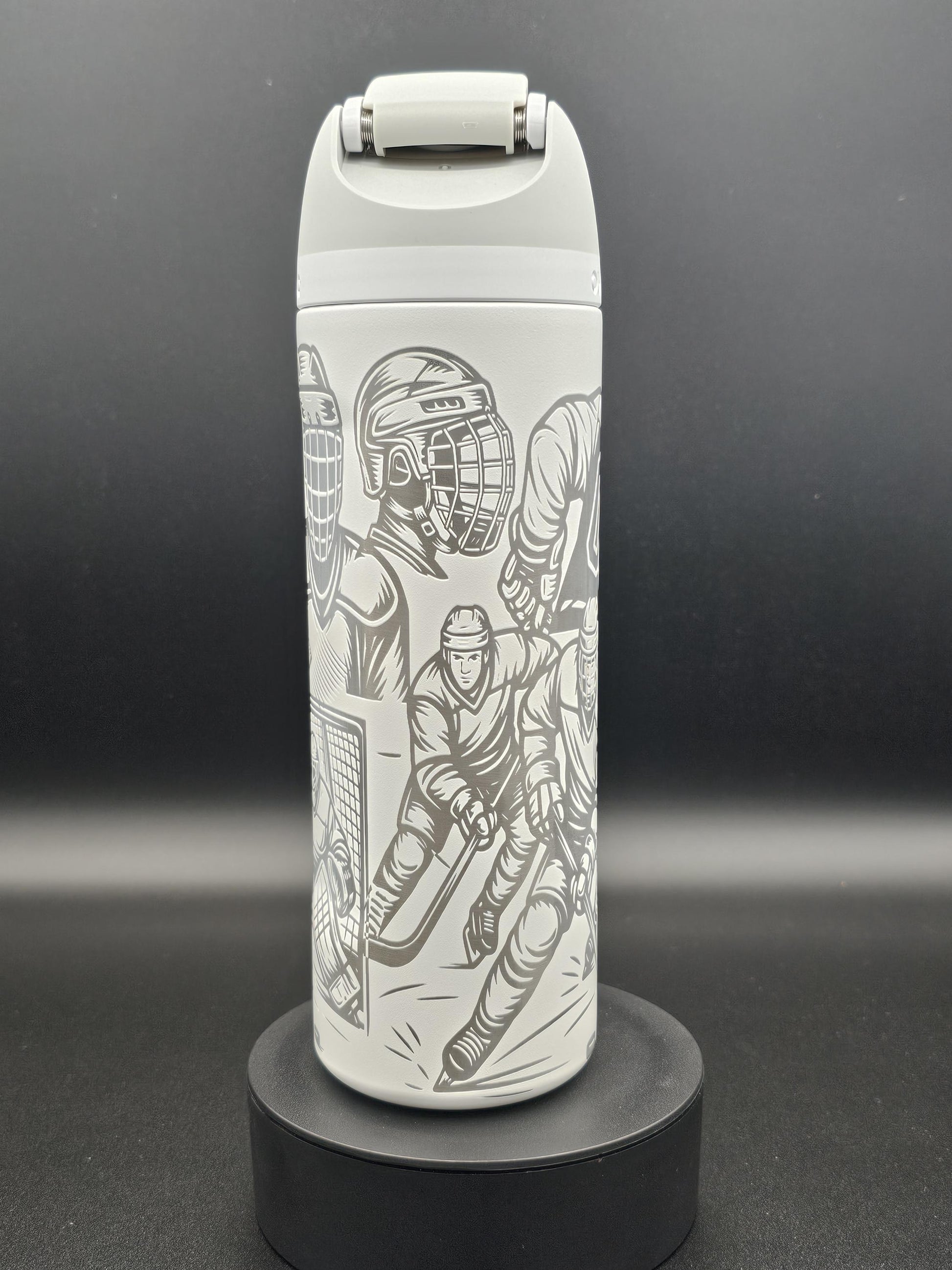 Hockey Theme Owala Water Bottle: Sports Fan Gift, Leak Proof