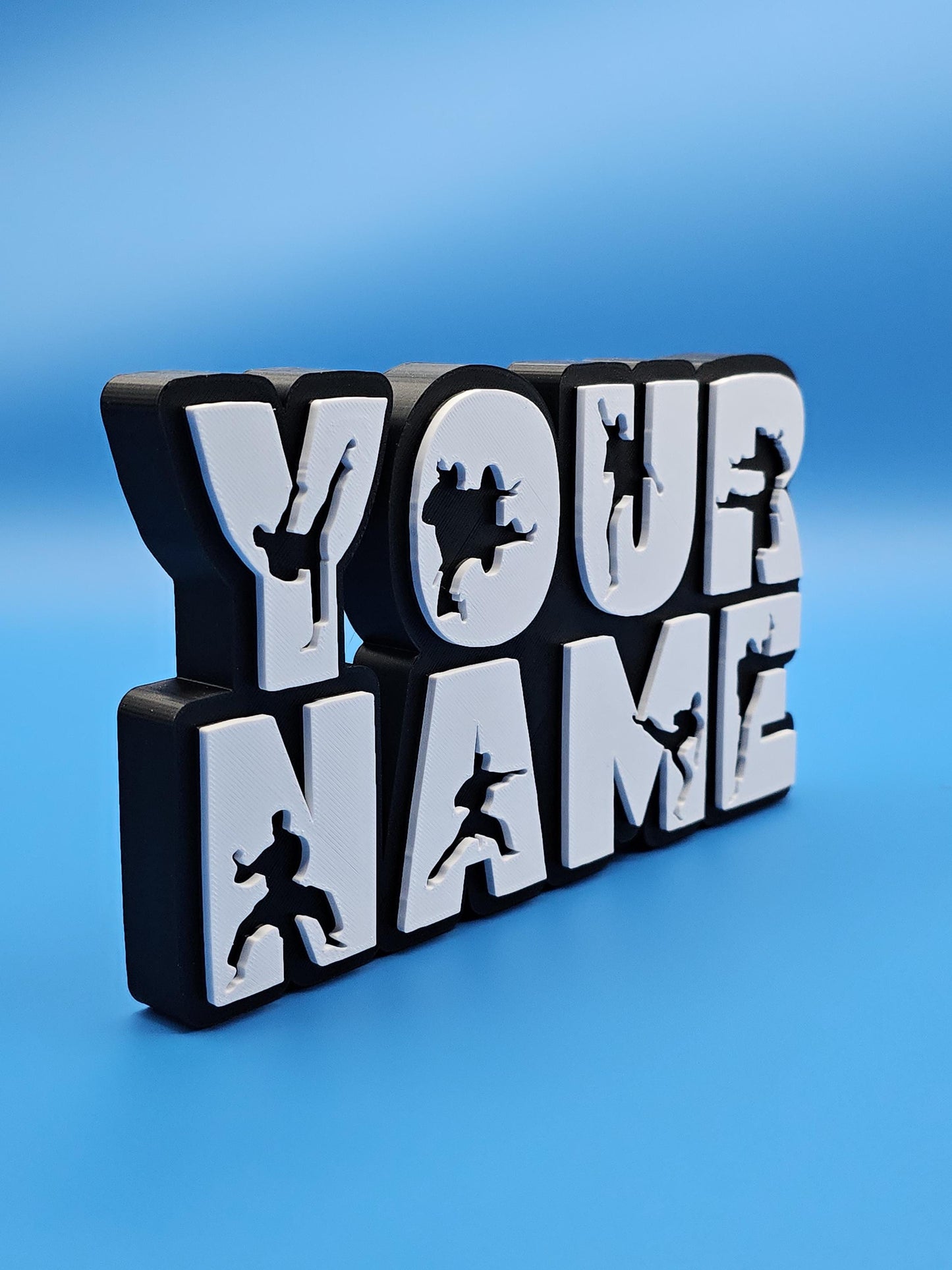 Martial Arts Name Sign – Custom Wall Decor for Karate, Taekwondo, or Jiu-Jitsu Room, Unique Name Gift for Boys & Girls | Birthday Gift