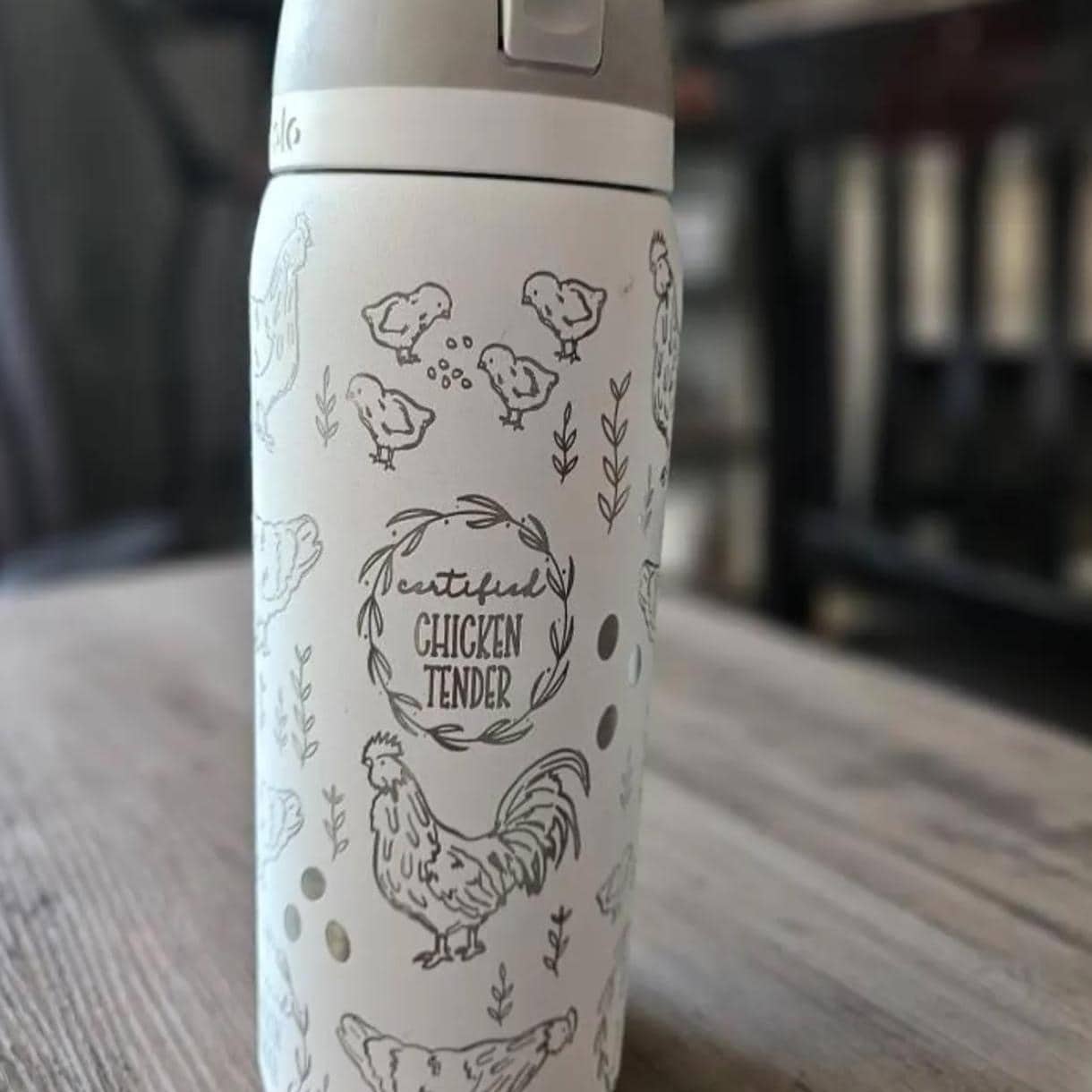 Chicken engraved Owala 20, 24 and 32 oz Bottle | chicken Design | egg dealer, chicken tenders, baby chick's