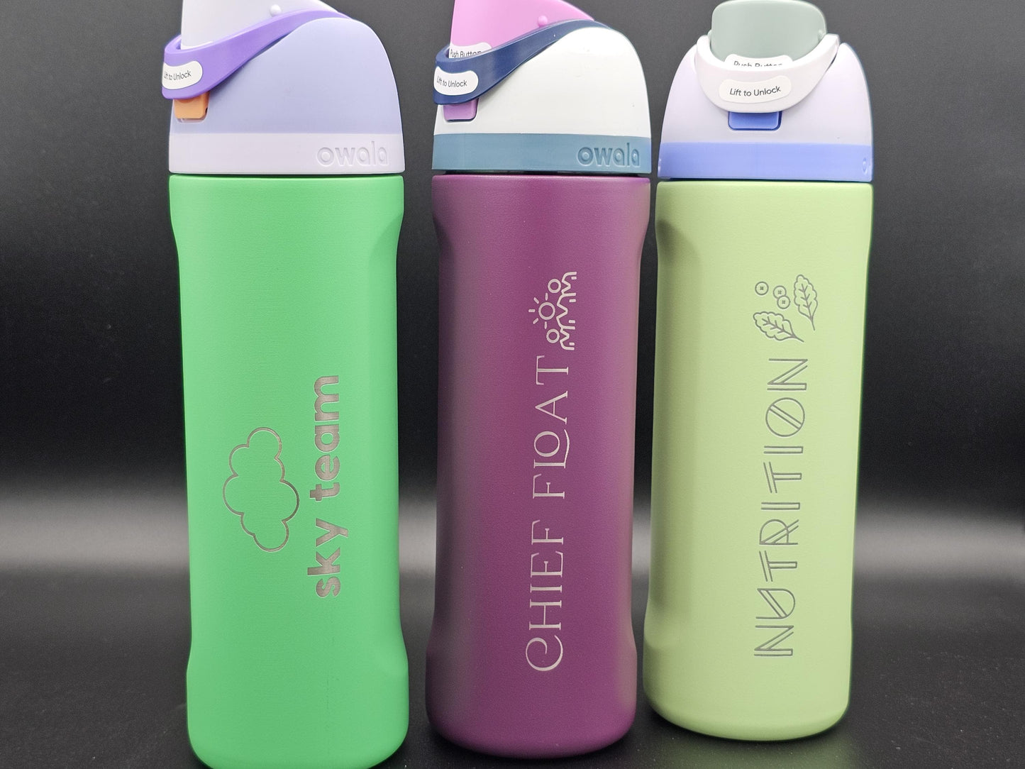 Custom Owala 24 oz Free Sip, Personalized Engraving, Kid Water bottle Bride and Groom Gifts, Hydration Gift, Unique Gift, Water Bottle