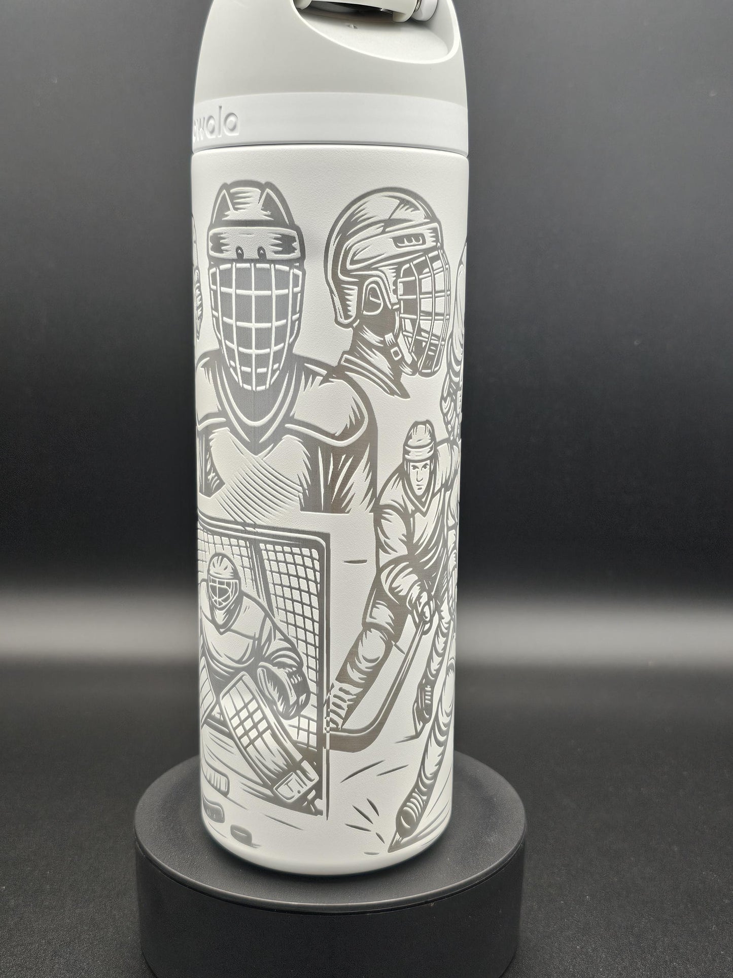 Hockey Theme Owala Water Bottle: Sports Fan Gift, Leak Proof