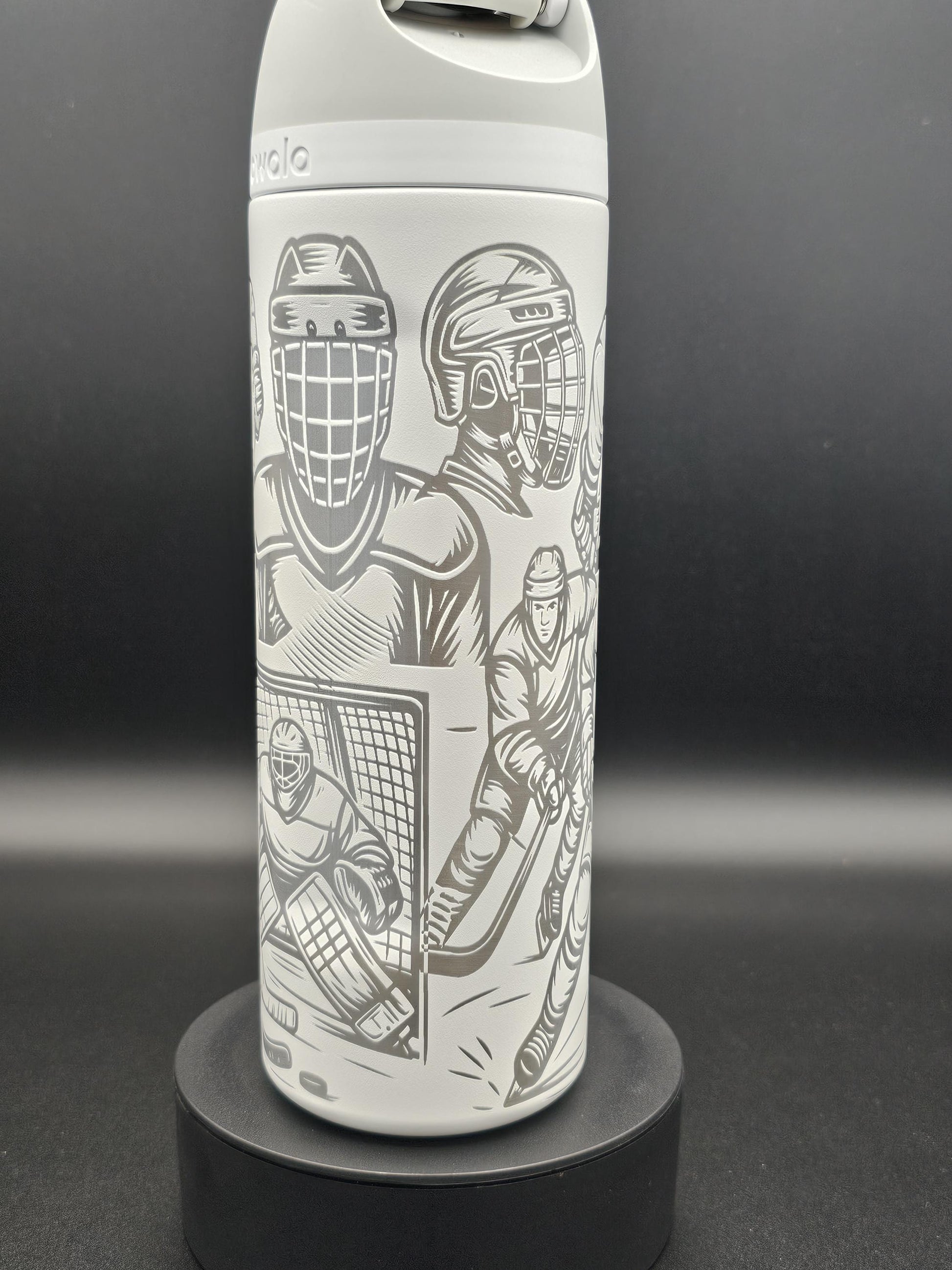Hockey Theme Owala Water Bottle: Sports Fan Gift, Leak Proof