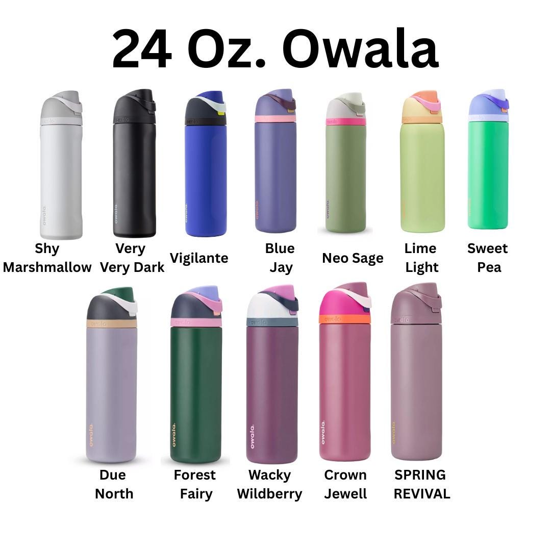 Baseball Engraved Owala Water Bottle: personalize with name and jersey number