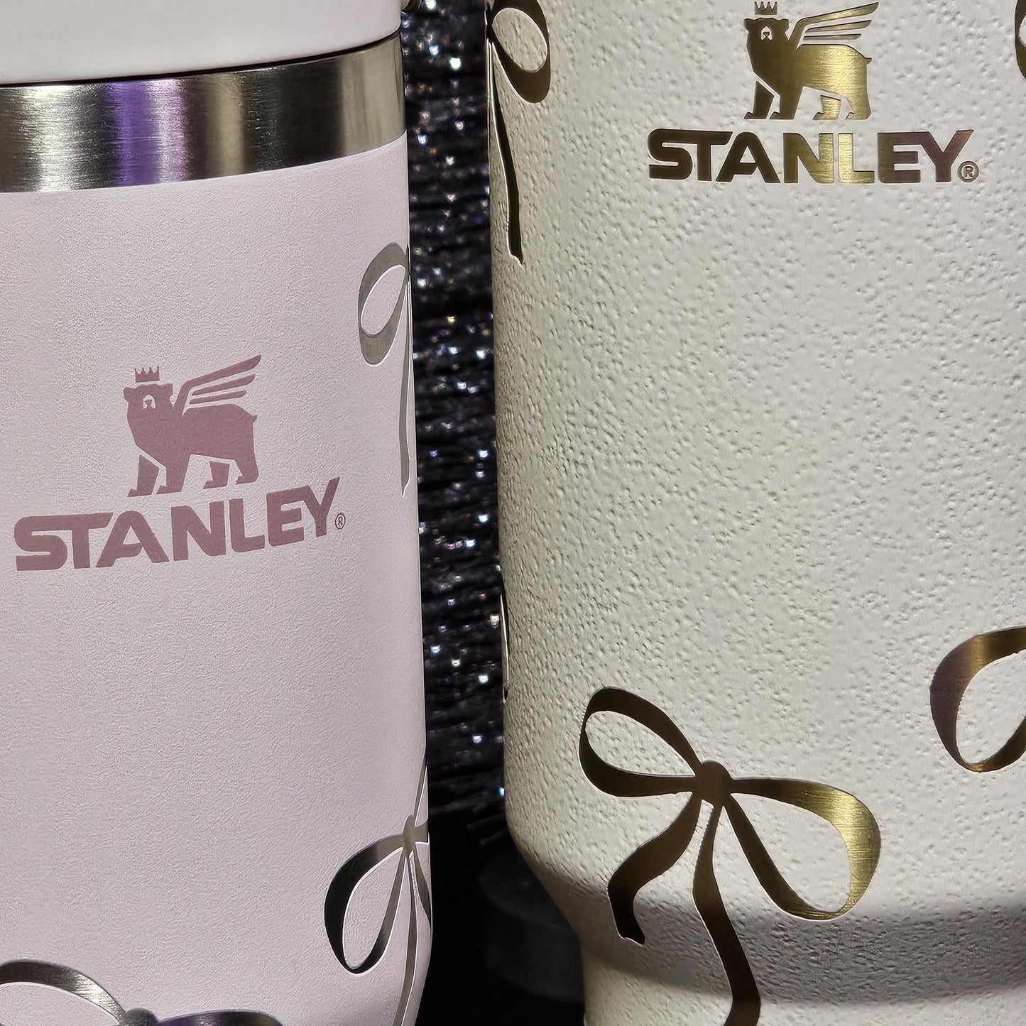 Engraved Stanley Bottle: Coquette Bows Design, 30 or 40 oz