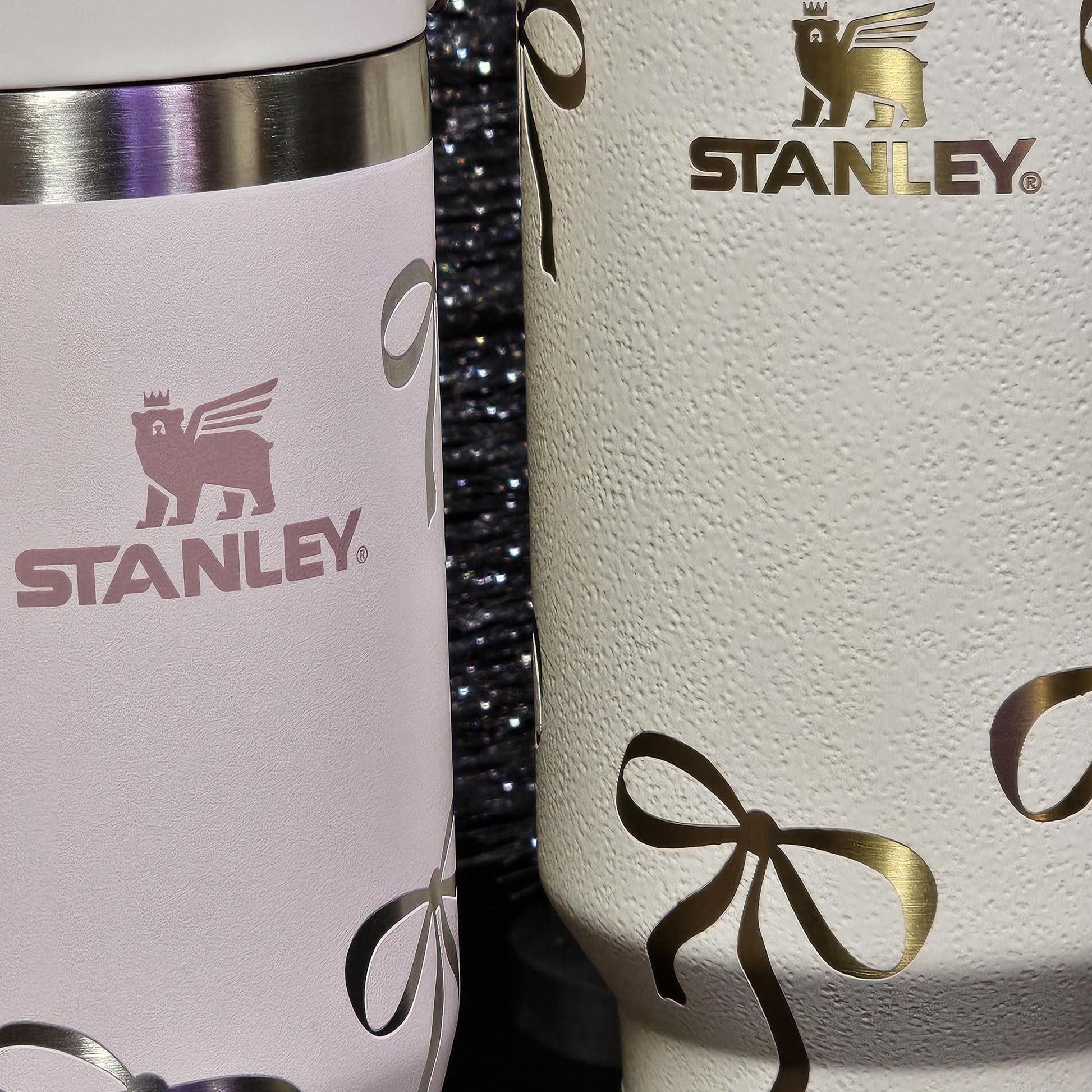 Engraved Stanley Bottle: Coquette Bows Design, 30 or 40 oz